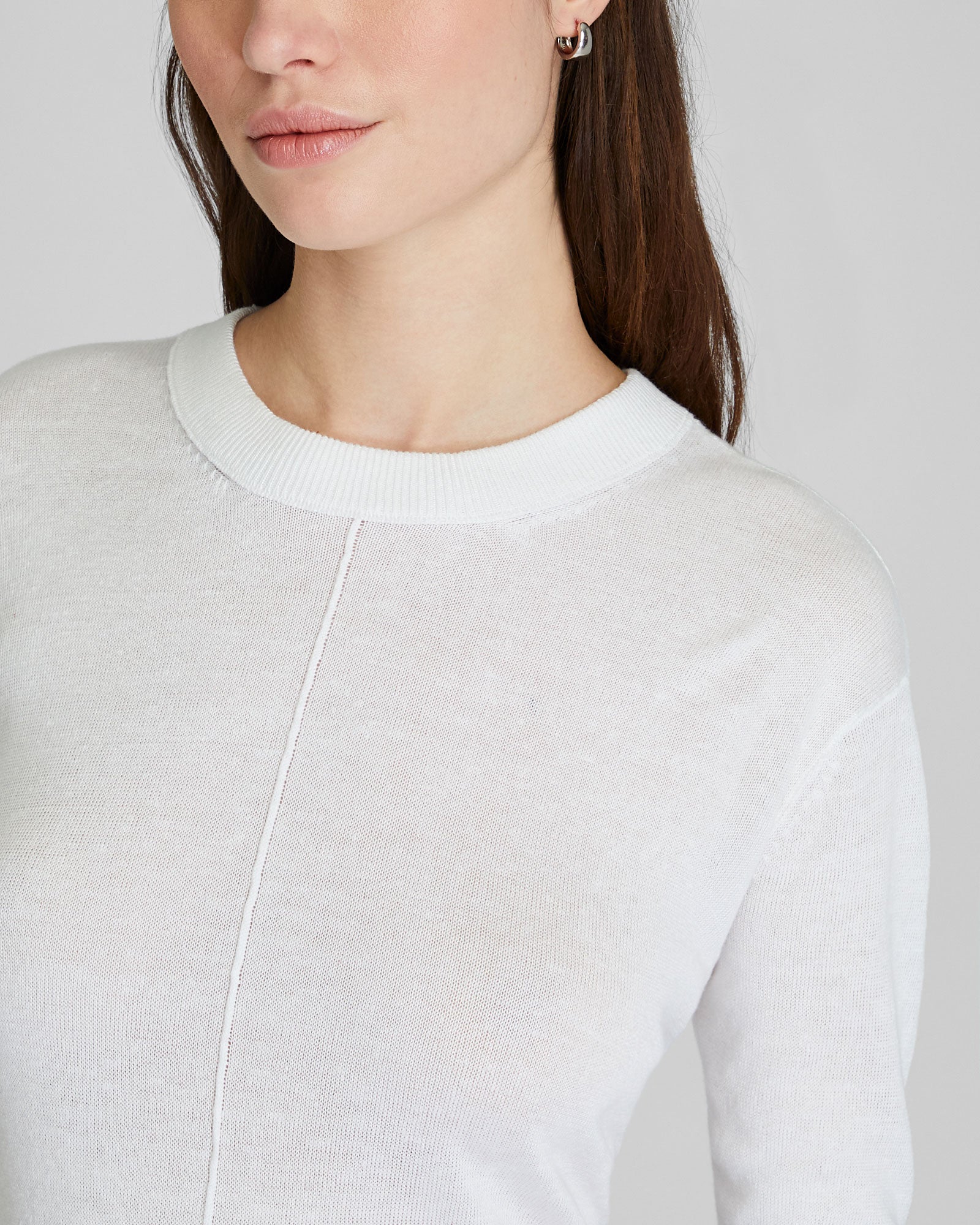 CLUB MONACO - Signature Linen Crewneck - White