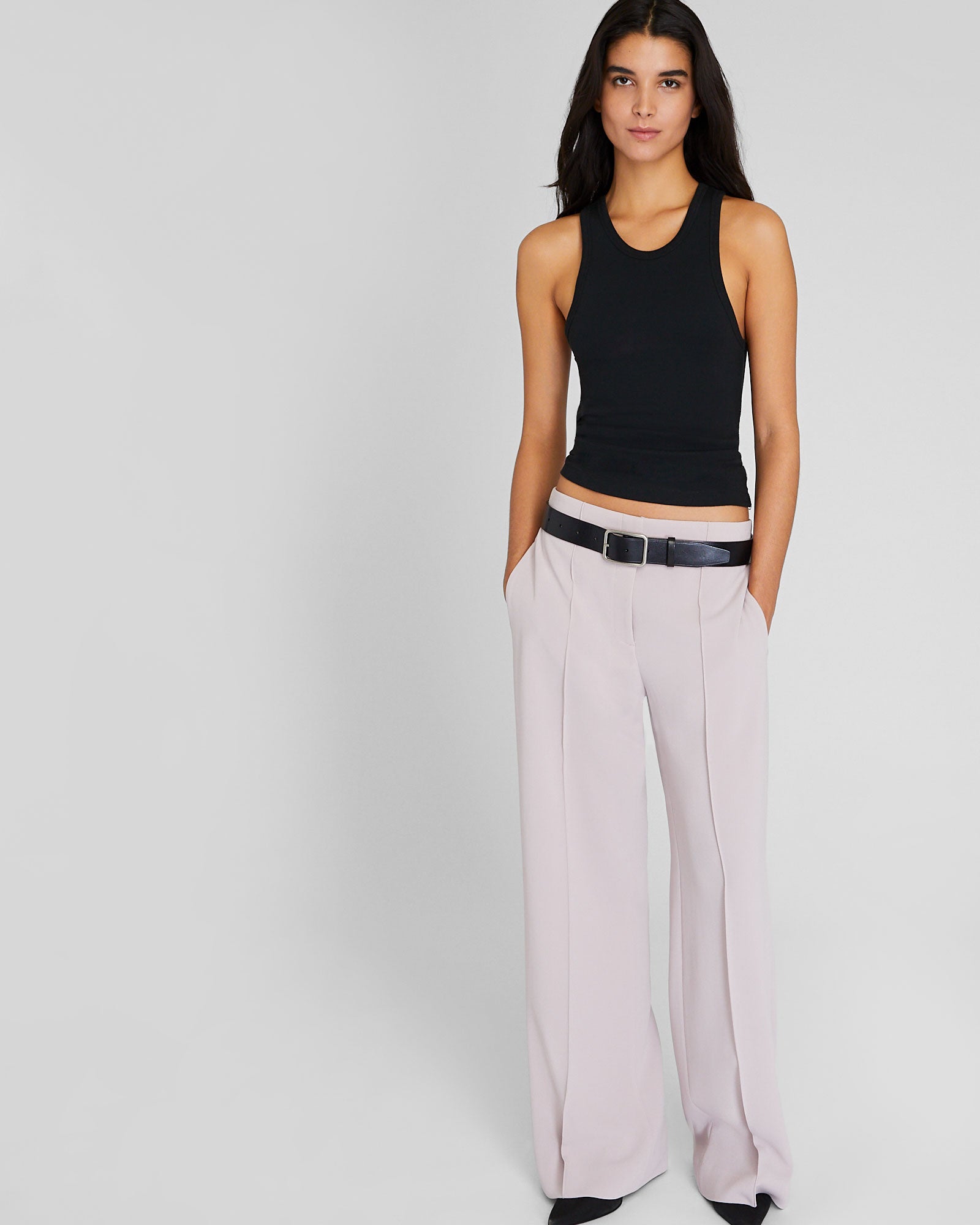 CLUB MONACO - High-Rise Fluid Crepe Trouser - Soft Lavender