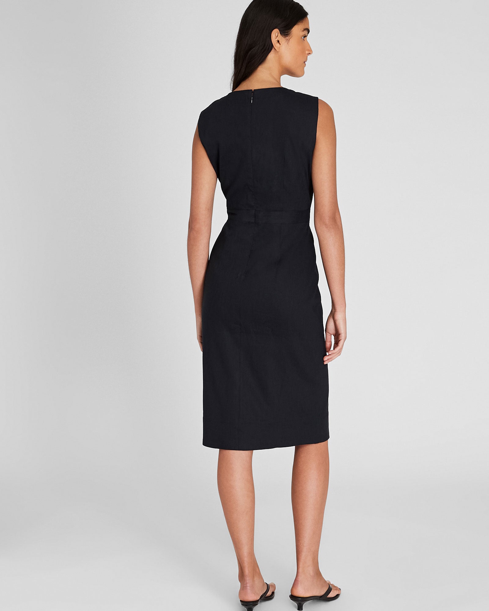 CLUB MONACO - Button Front Pencil Dress - Black