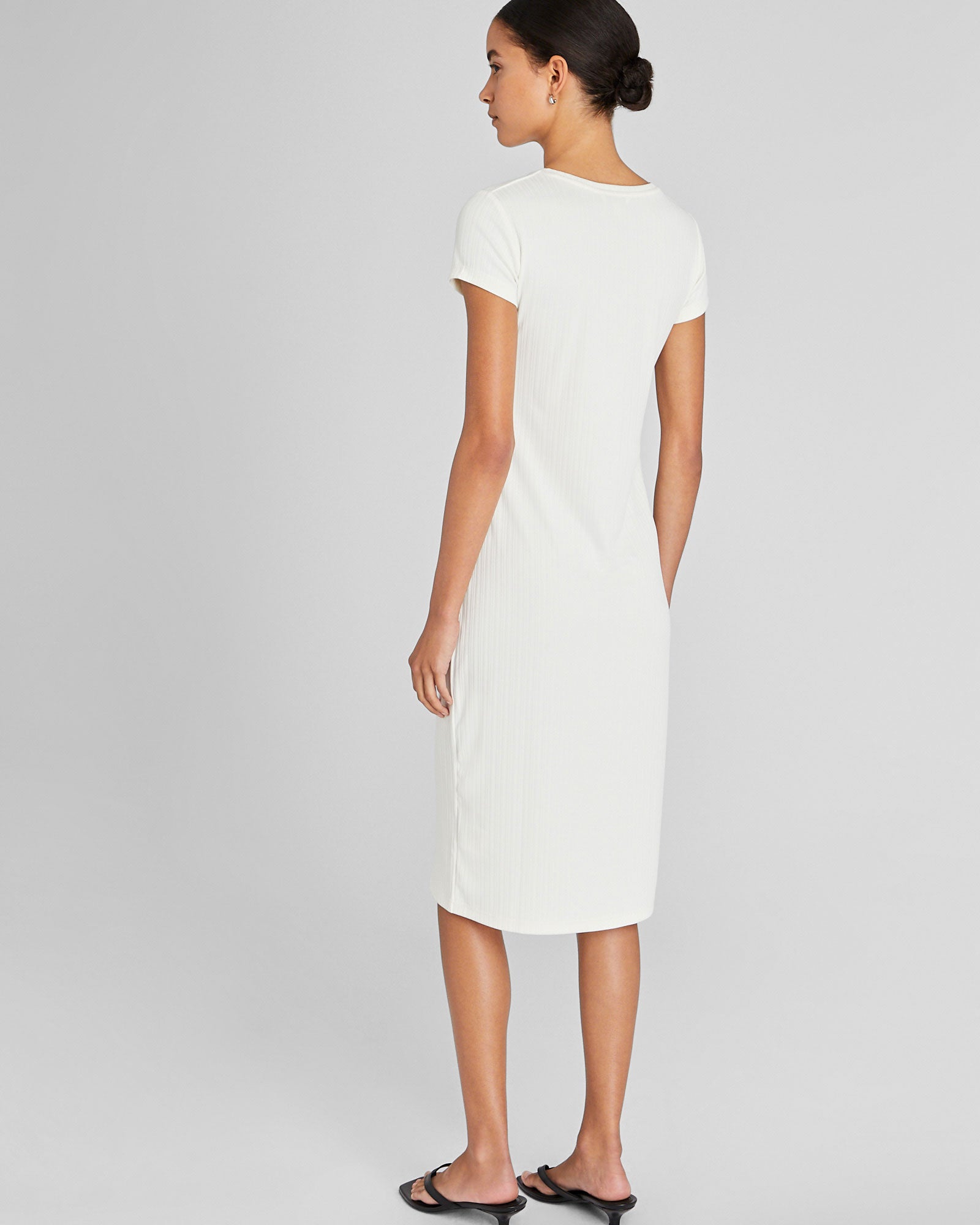 CLUB MONACO - Robe t-shirt plissée Bowee - Blanc