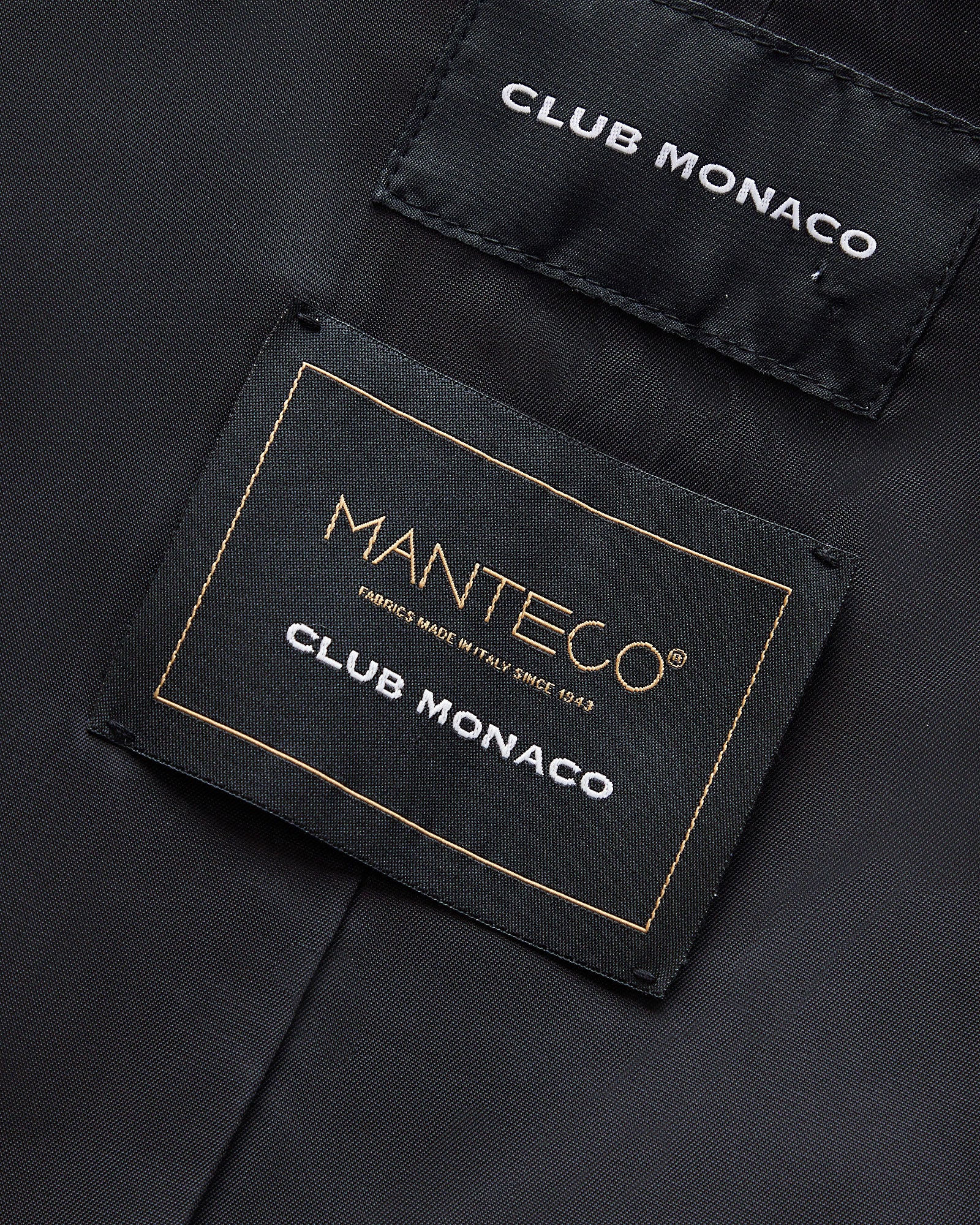 CLUB MONACO - Manteau avec détails en cuir - Noir