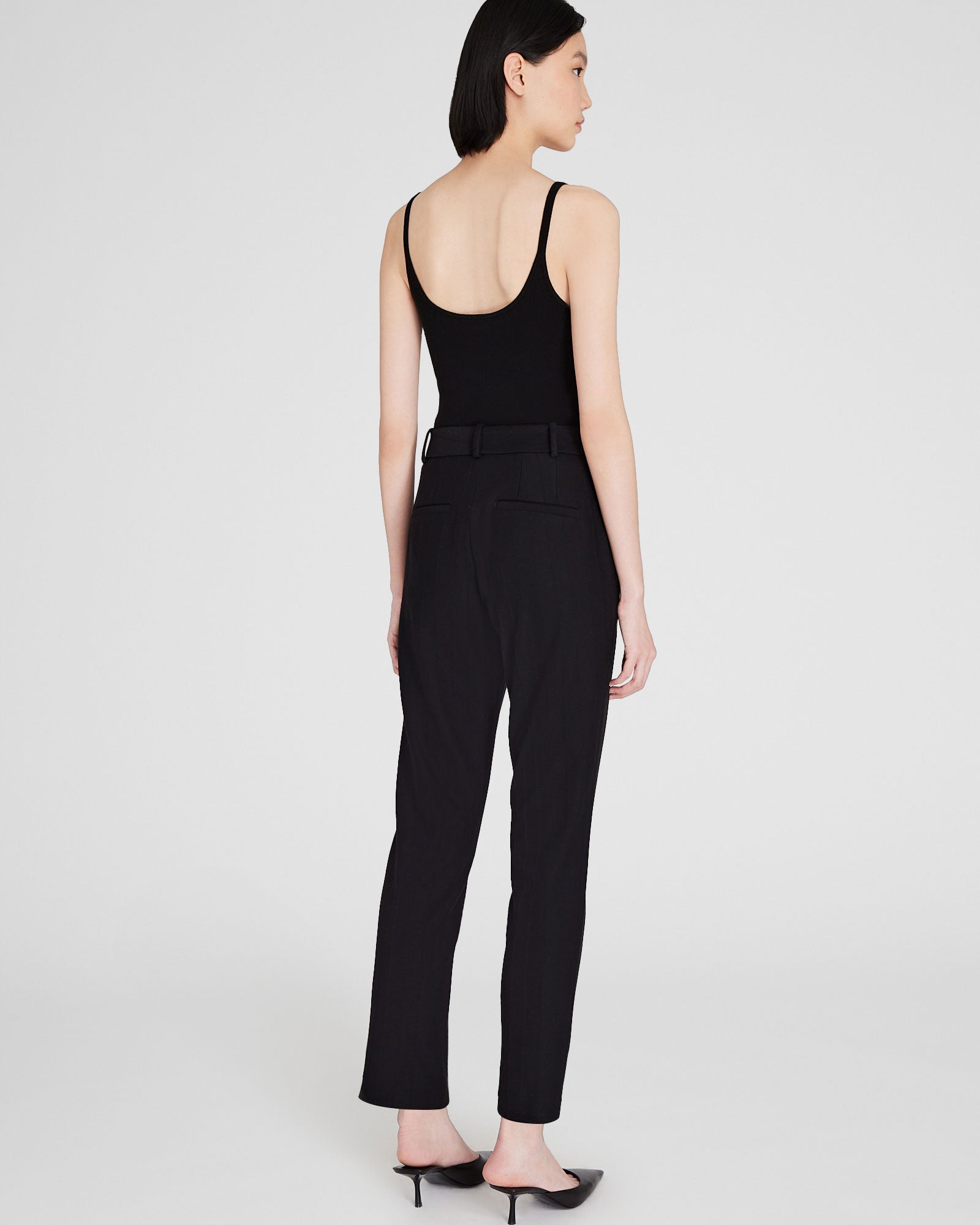 CLUB MONACO - Pantalon slim à rayures jacquard - Noir