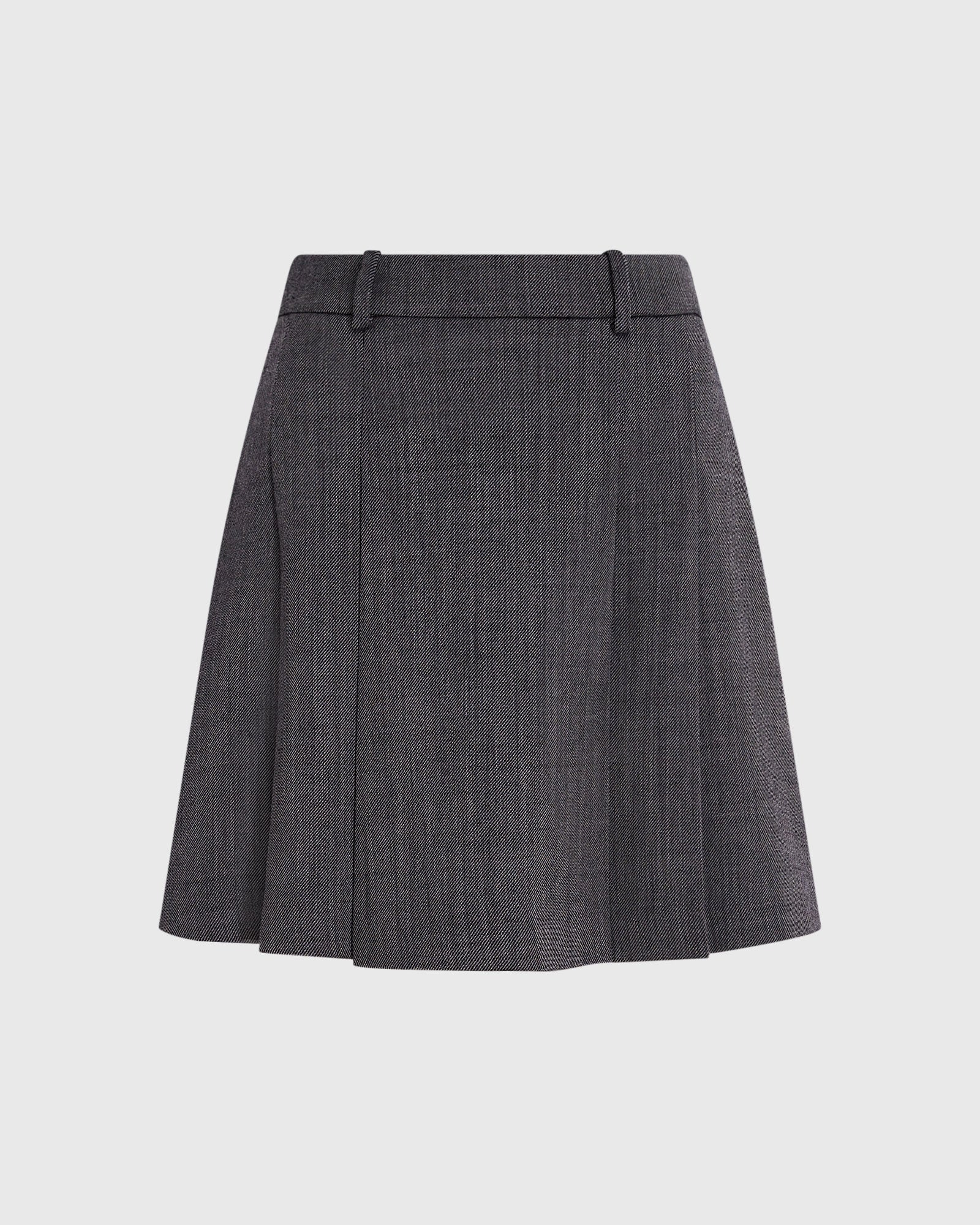 CLUB MONACO - Pleated Mini Skirt - Charcoal
