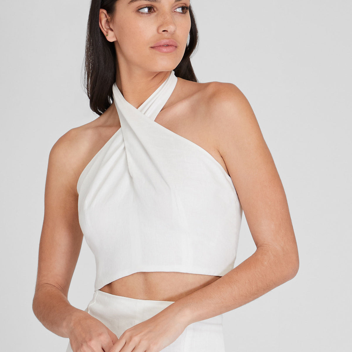 Women's White Tie Halter Top | Club Monaco US Women's White Tie Halter Top | Club Monaco US