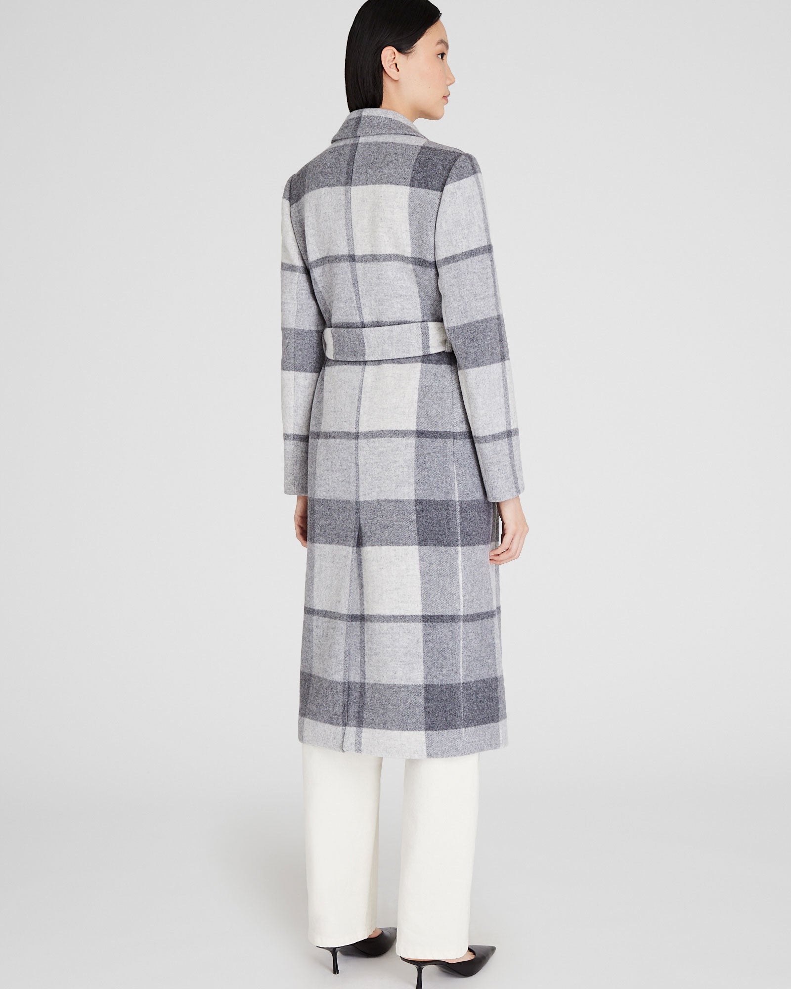 CLUB MONACO - Belted Double-Breasted Coat - Off White