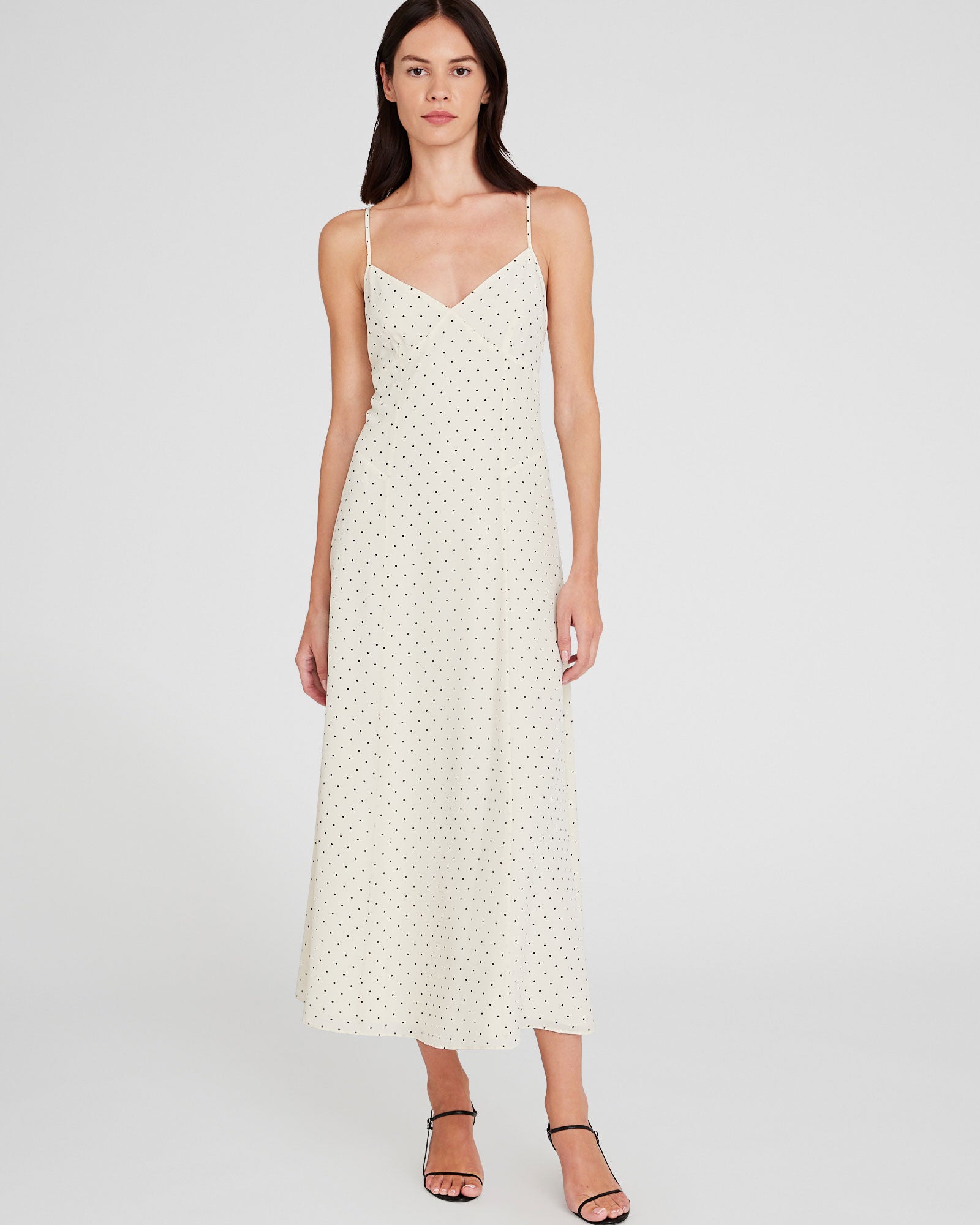 CLUB MONACO - Sleeveless Silk Maxi Dress - Cream Creme