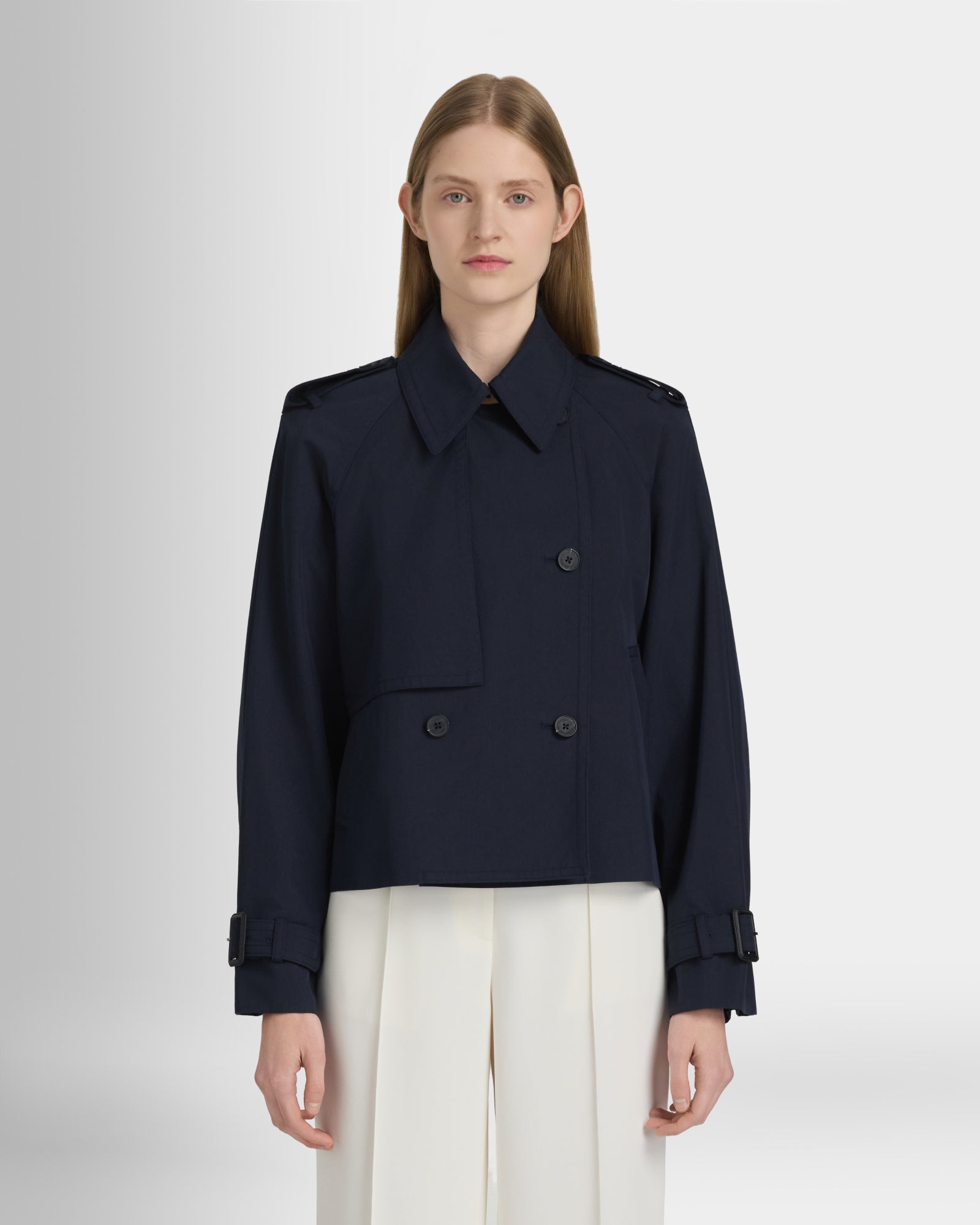 Club Monaco Corp, CA - Cropped Trench - Navy