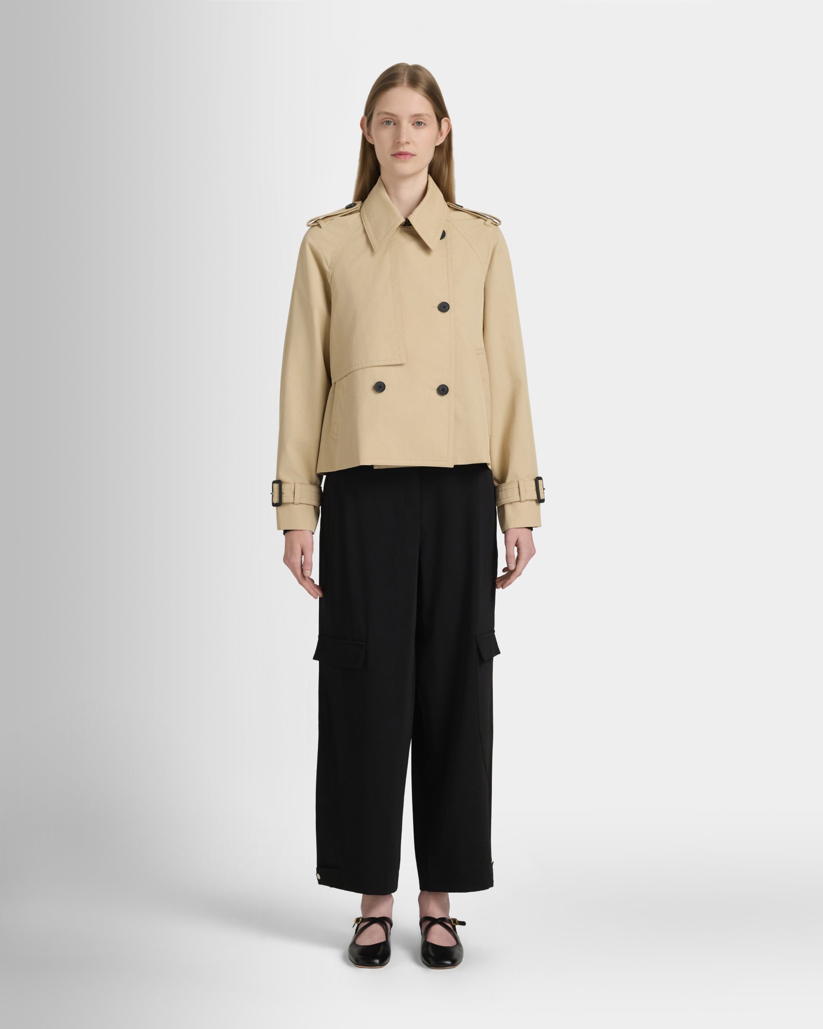 Club Monaco Corp, CA - Cropped Trench - Khaki