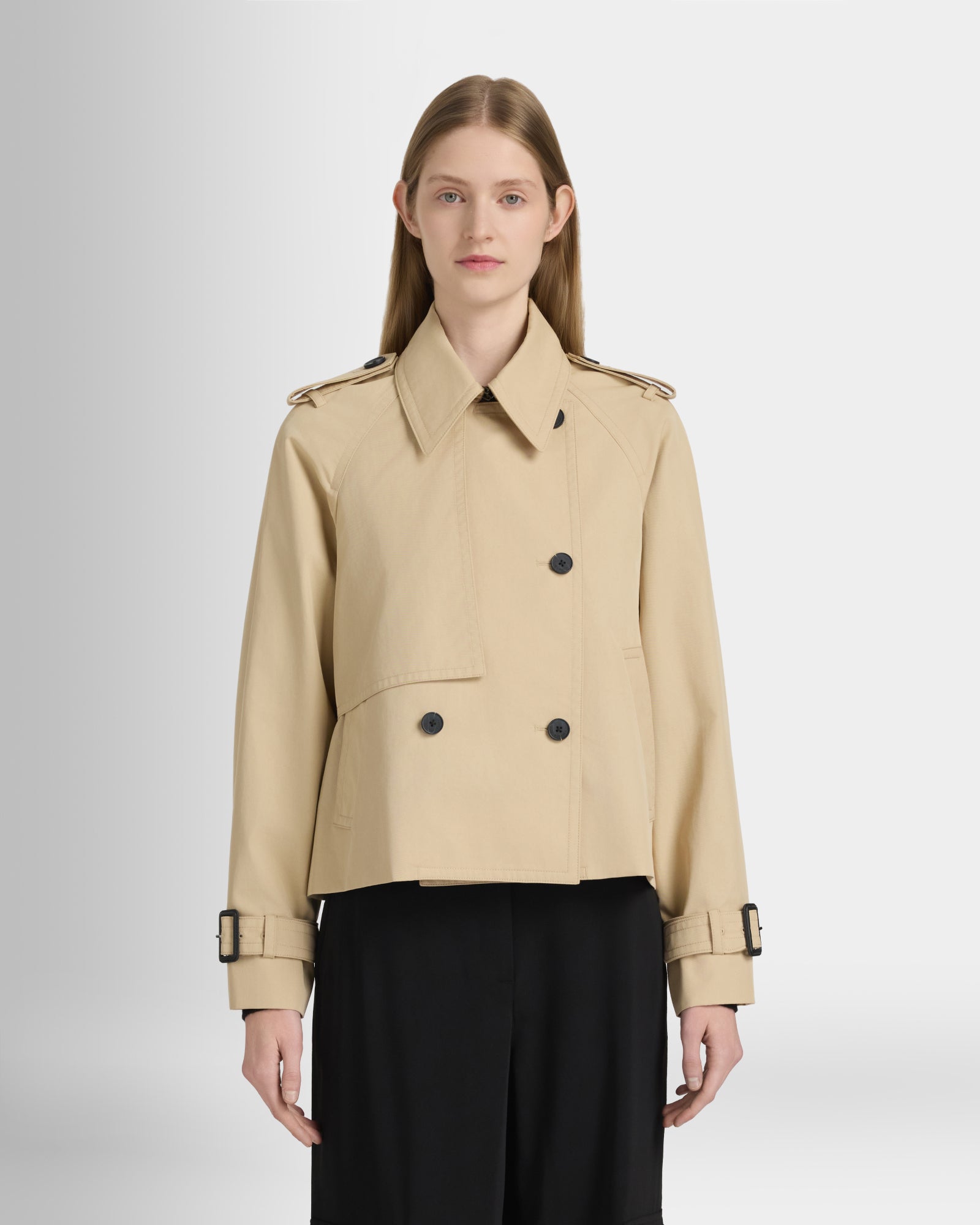 Club Monaco Corp, CA - Cropped Trench - Khaki