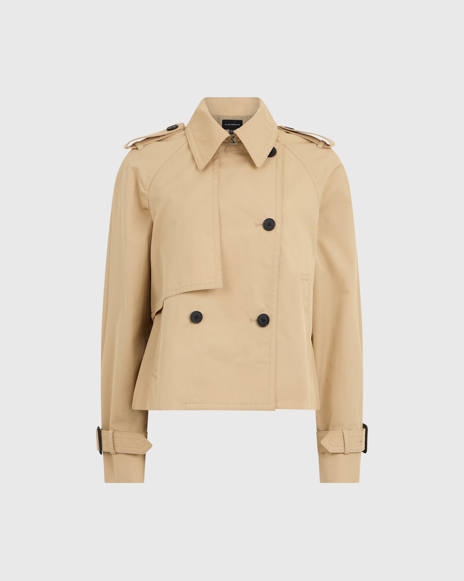Club Monaco Corp, CA - Cropped Trench - Khaki