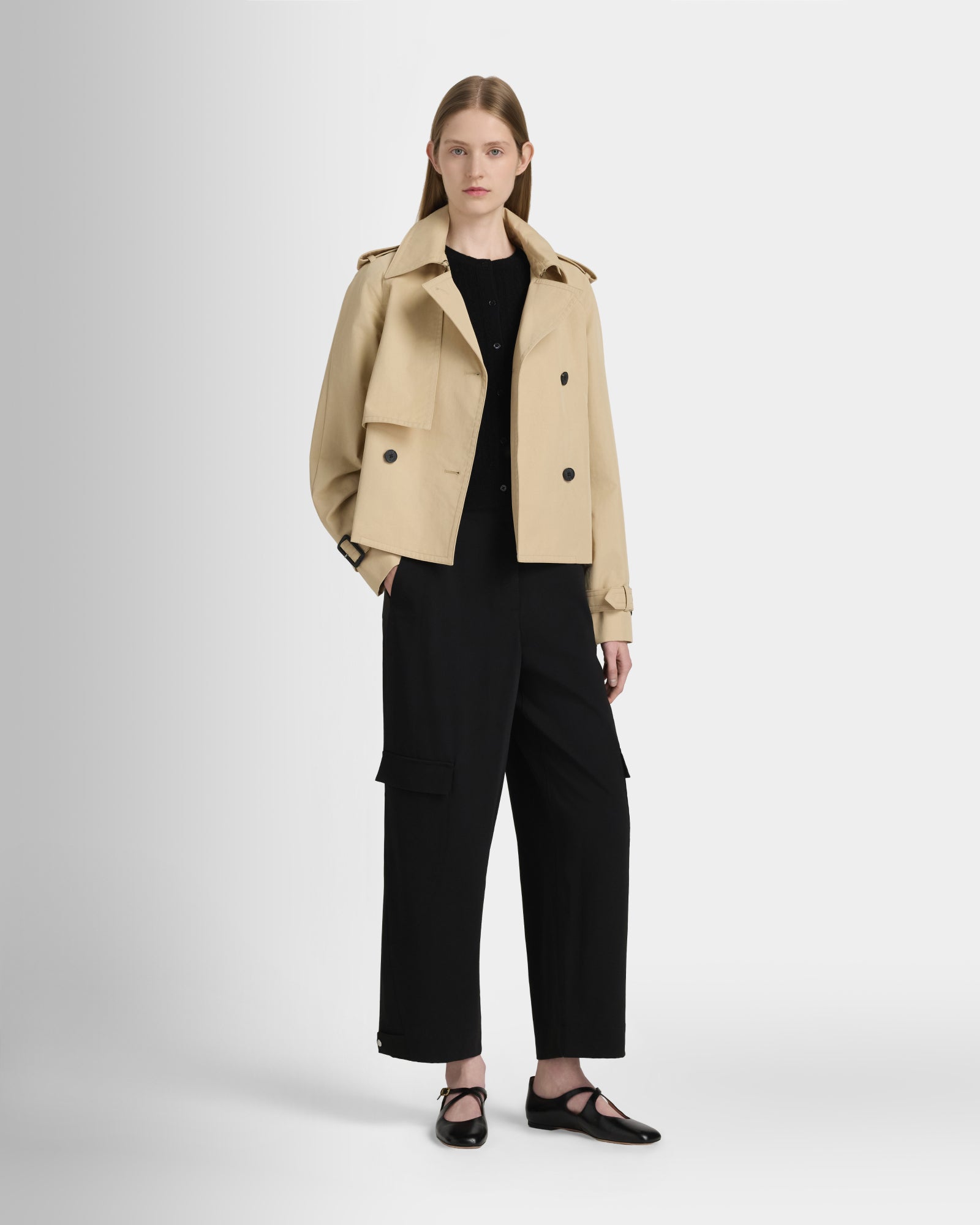 Club Monaco Corp, CA - Cropped Trench - Khaki