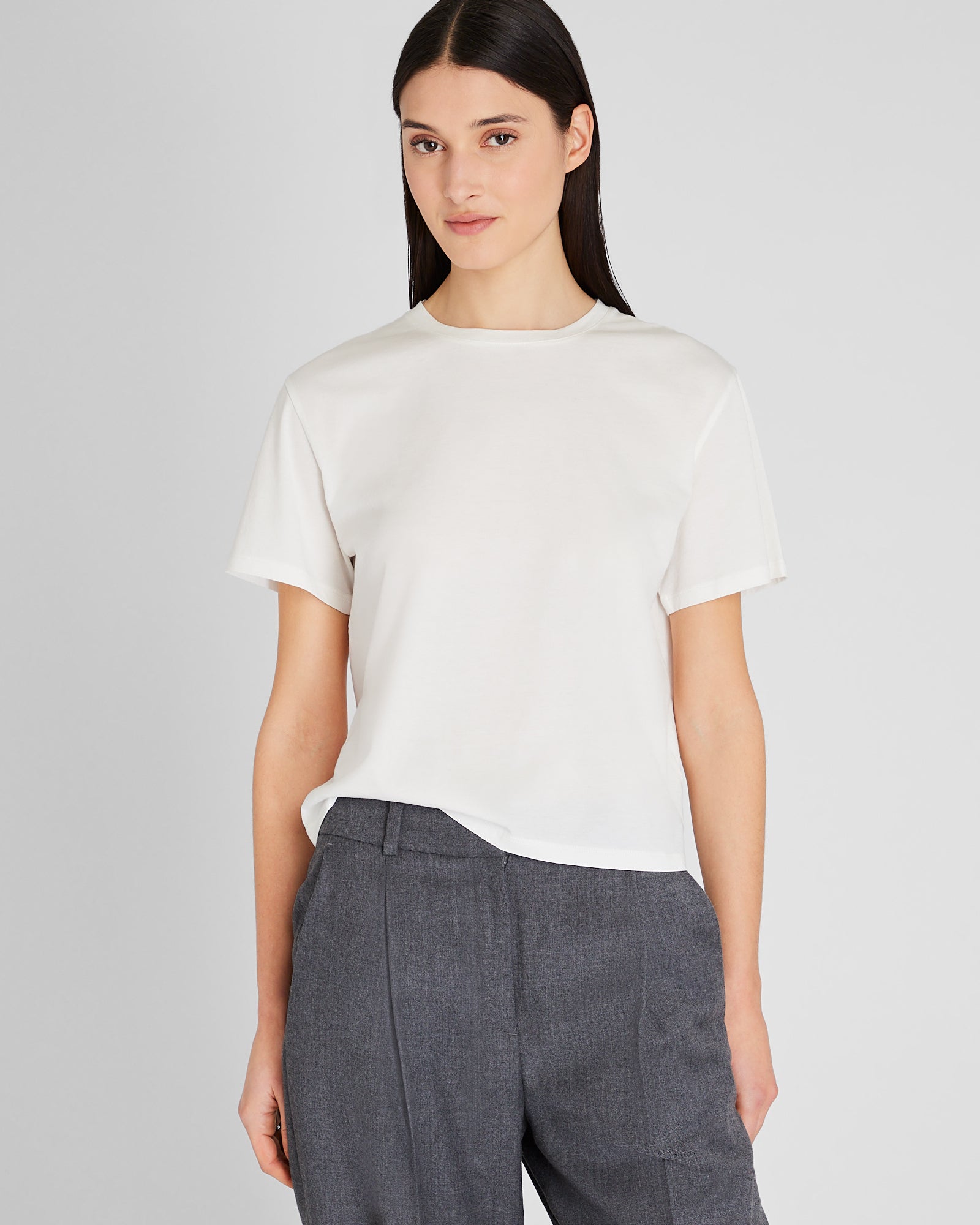 CLUB MONACO - T-shirt ample à manches courtes - Blanc