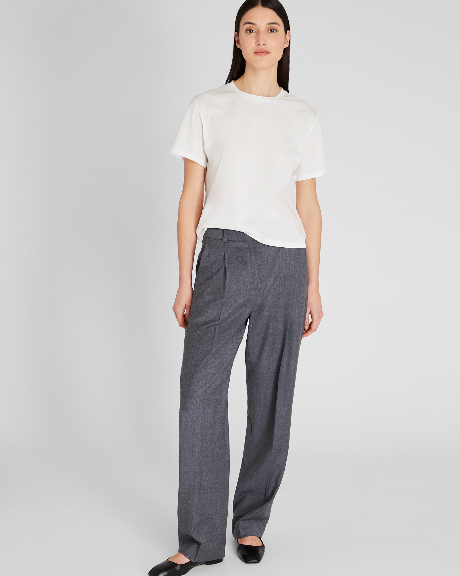 CLUB MONACO - T-shirt ample à manches courtes - Blanc