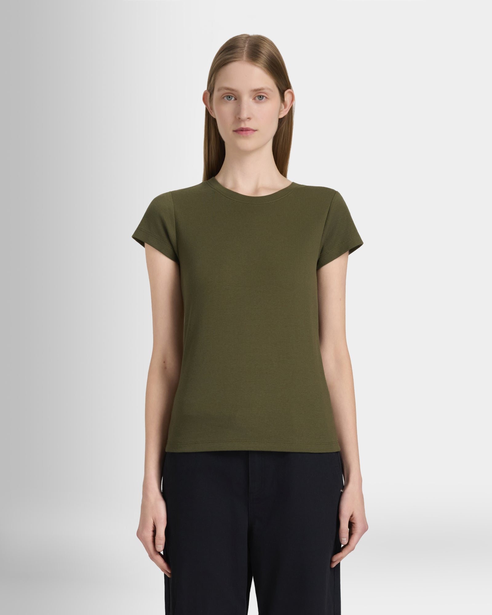 Club Monaco Corp, CA - Bowee Tee - Olive