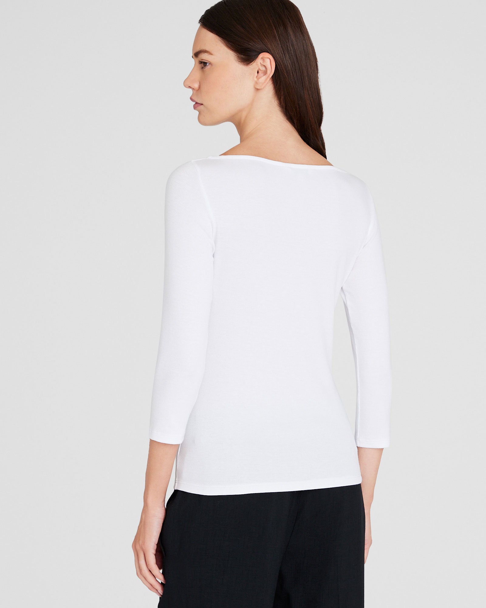 CLUB MONACO - Bowee Boatneck Tee - White