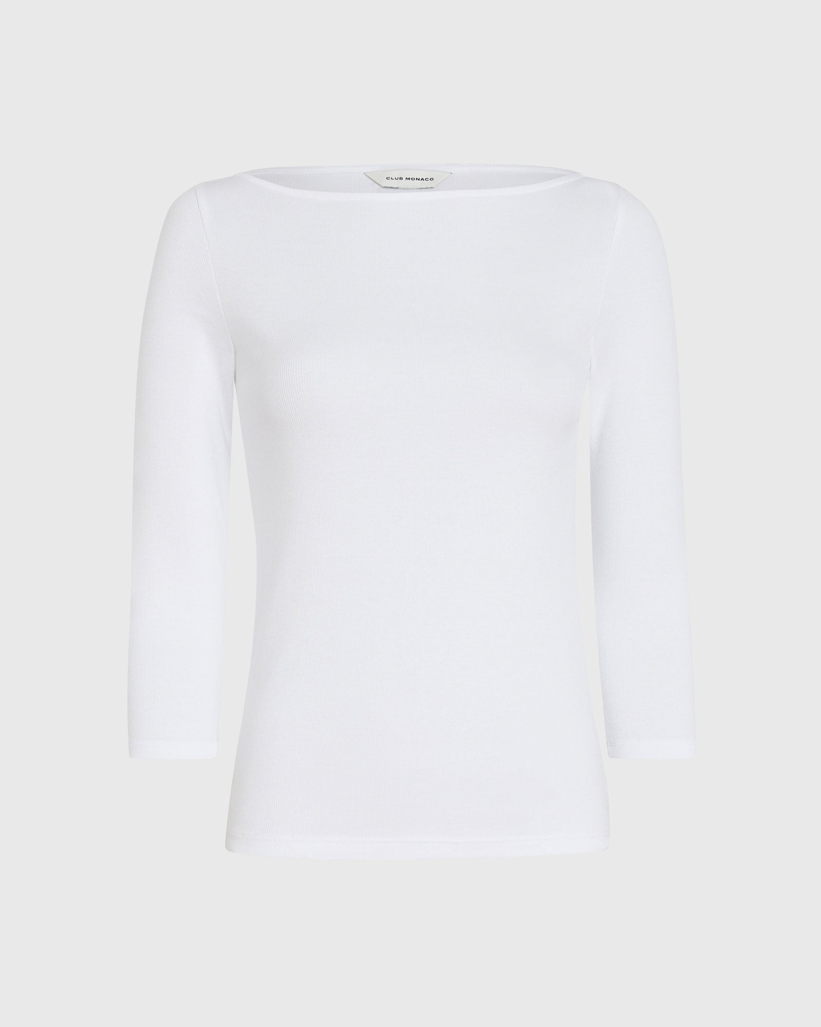 CLUB MONACO - Bowee Boatneck Tee - White