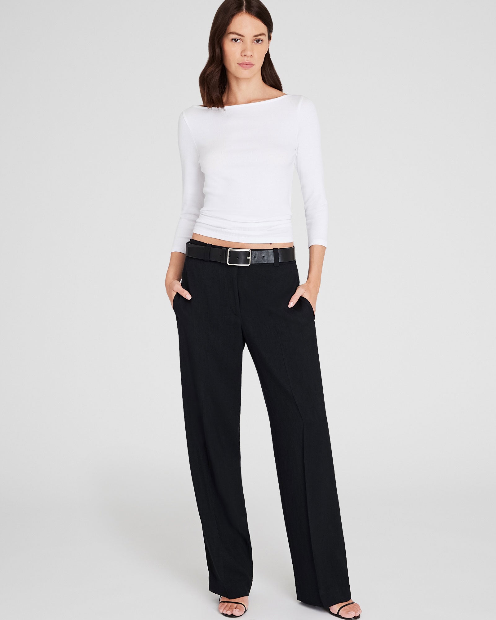 CLUB MONACO - Bowee Boatneck Tee - White