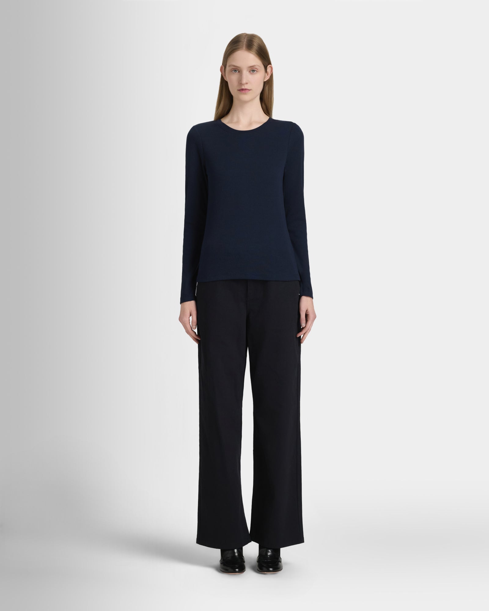Club Monaco - Long Sleeve Bowee Tee - Navy