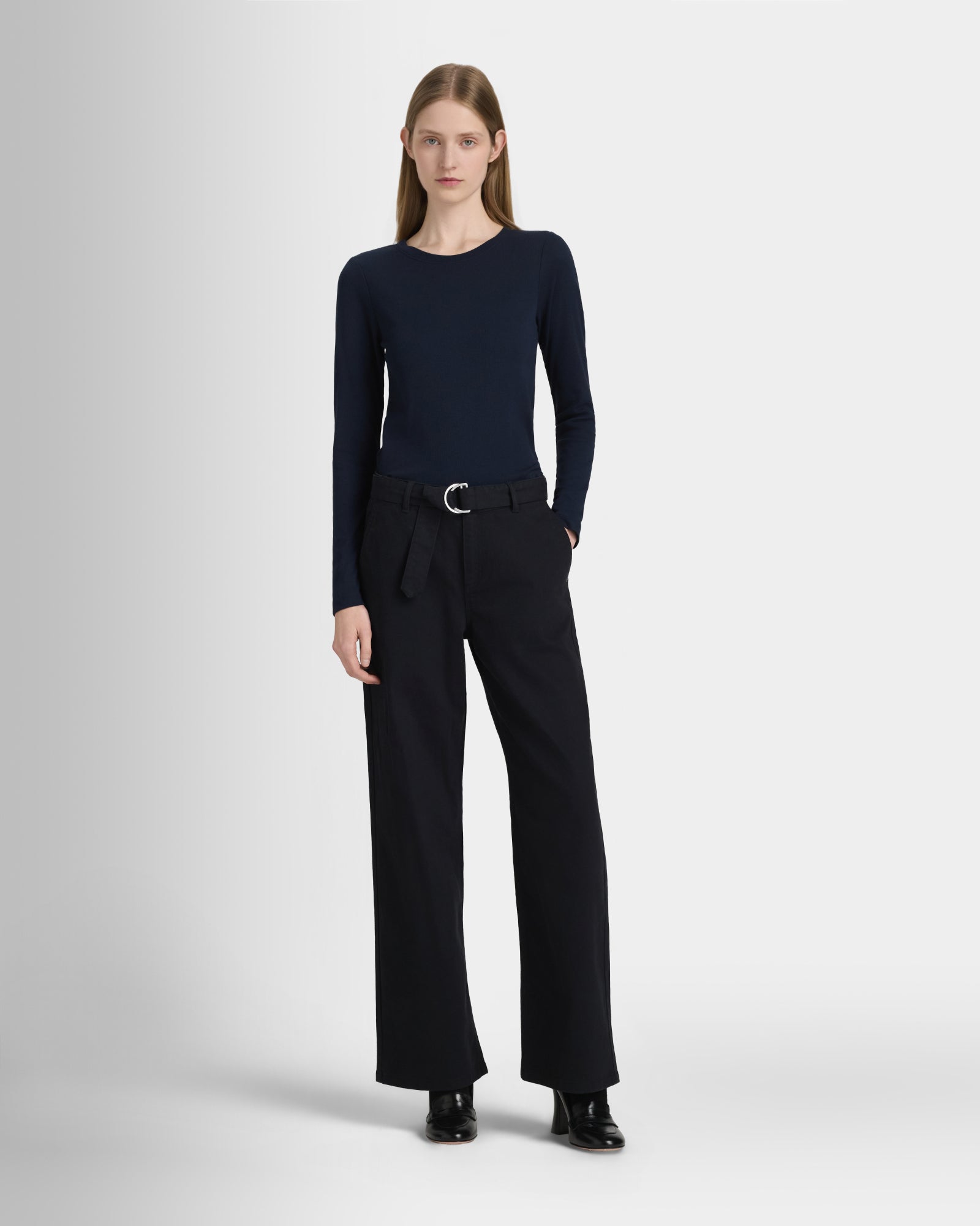 Club Monaco - Long Sleeve Bowee Tee - Navy