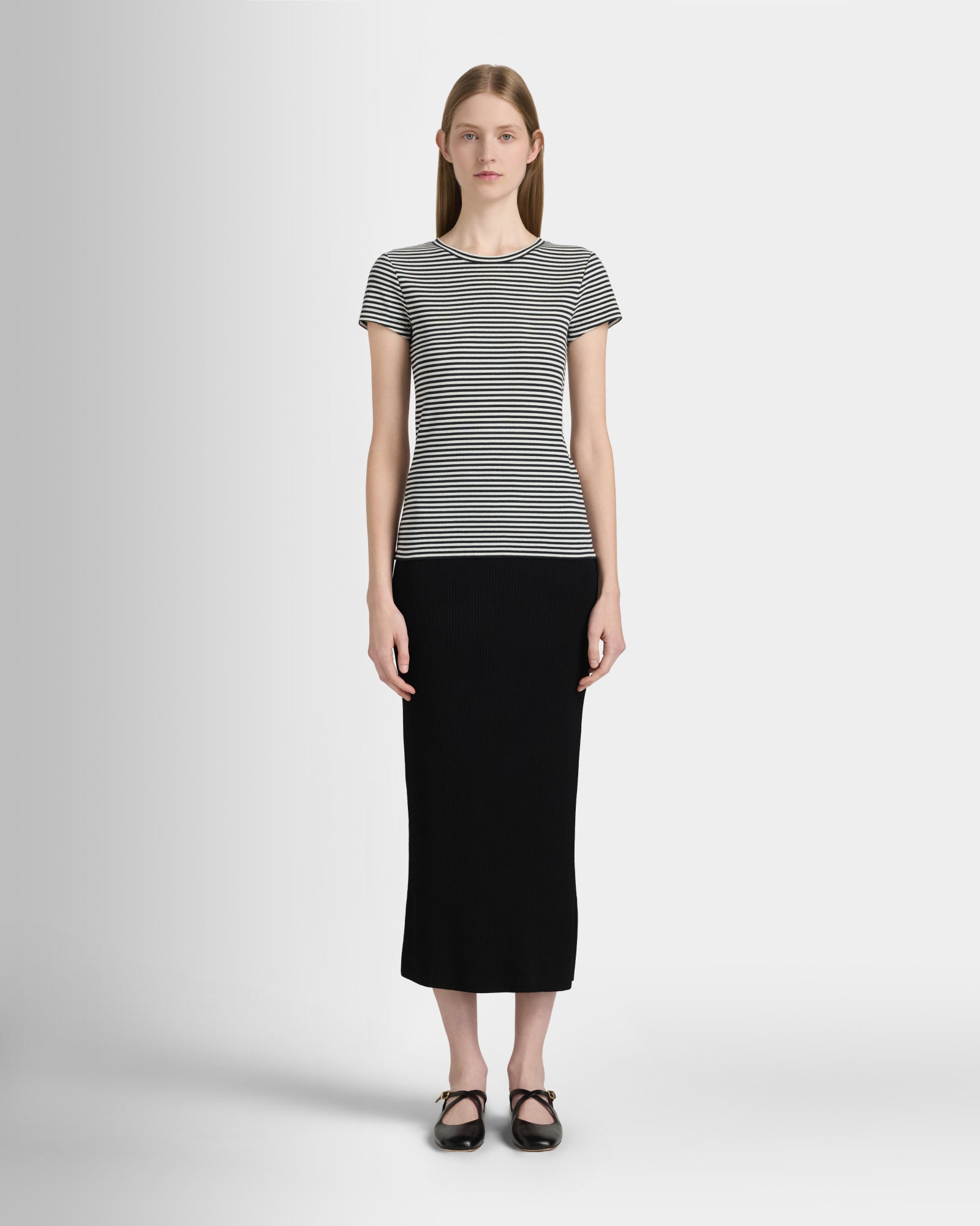 Club Monaco Corp, CA - Bowee Tee - White Base Stripe