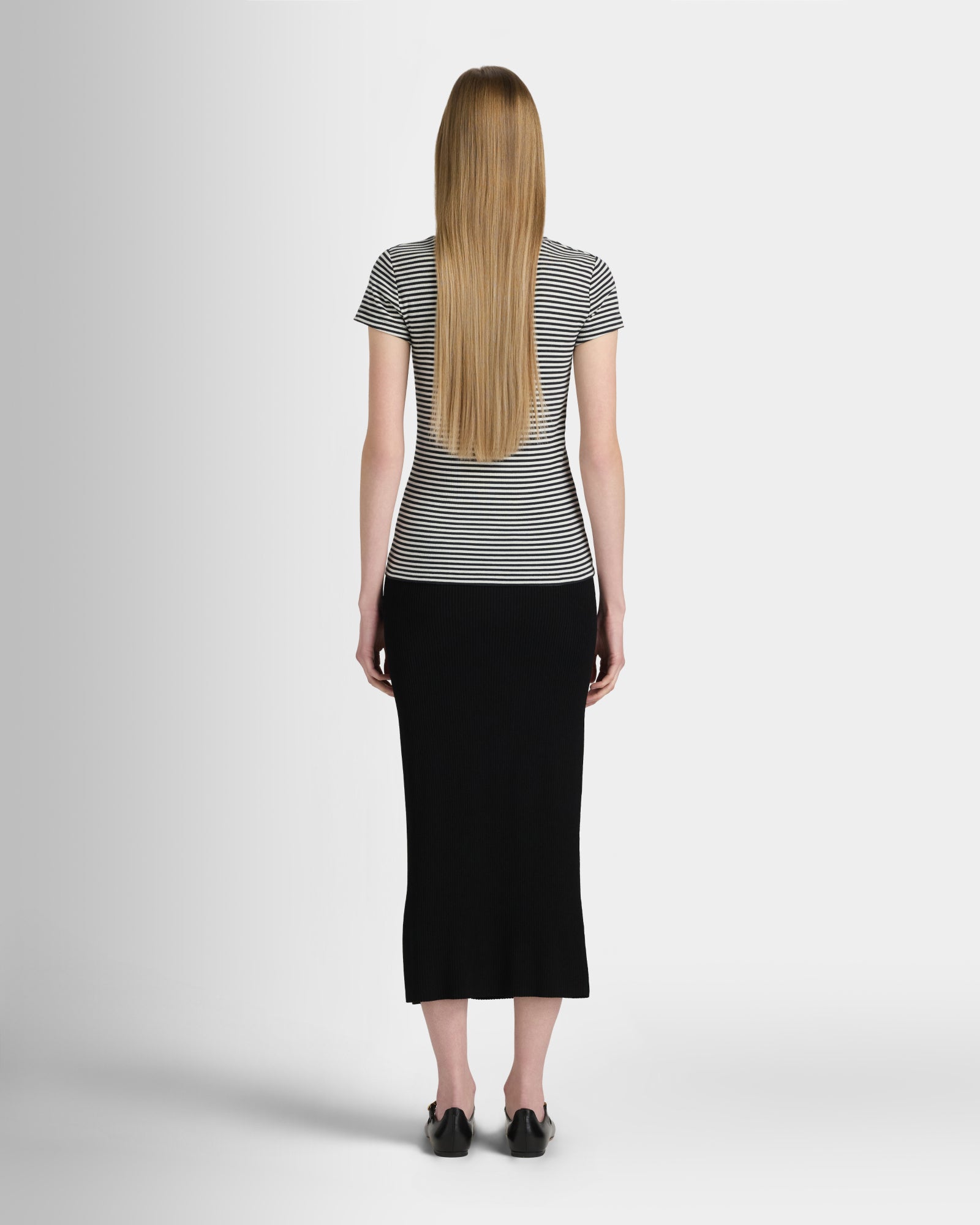 Club Monaco Corp, CA - Bowee Tee - White Base Stripe