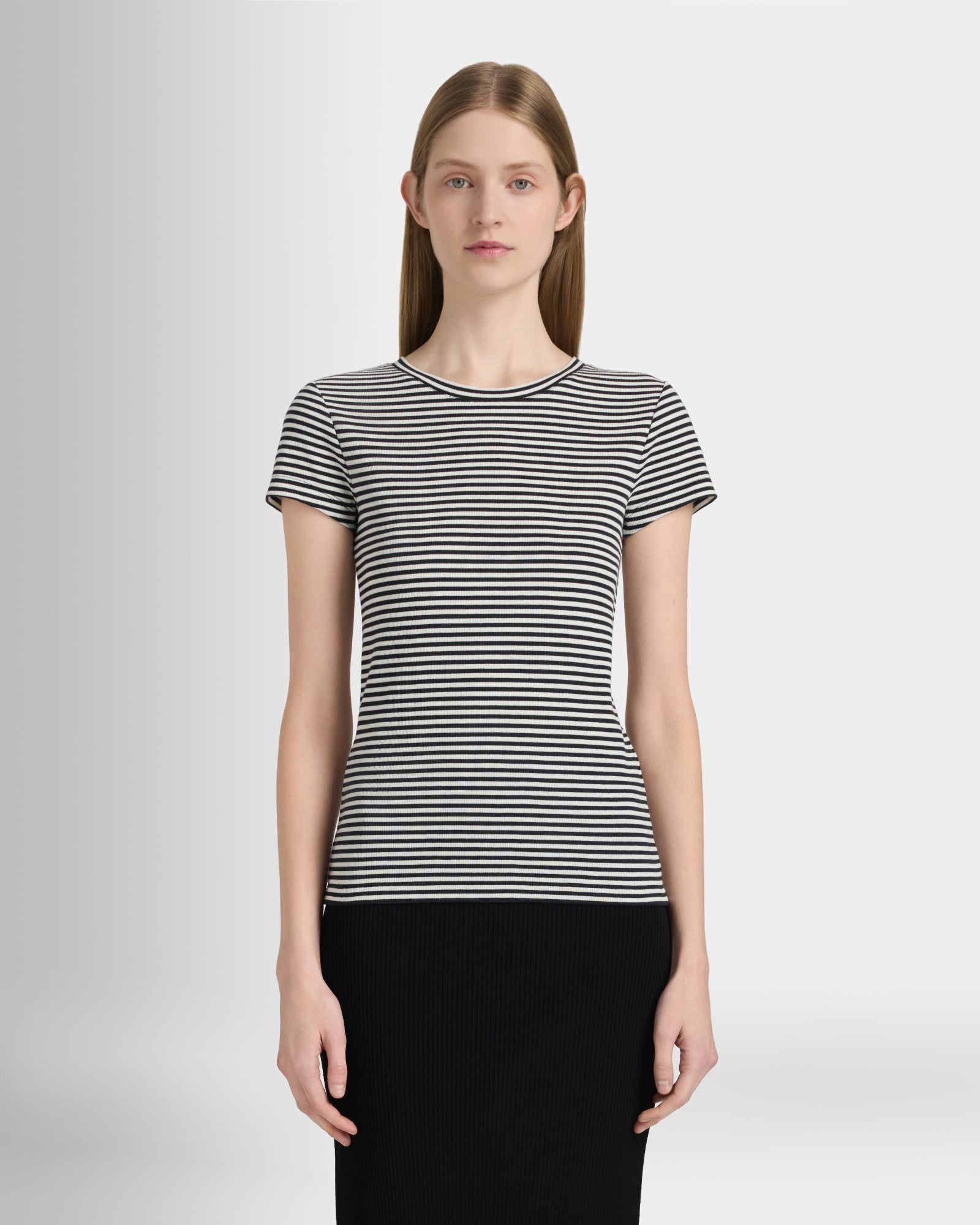 Club Monaco Corp, CA - Bowee Tee - White Base Stripe