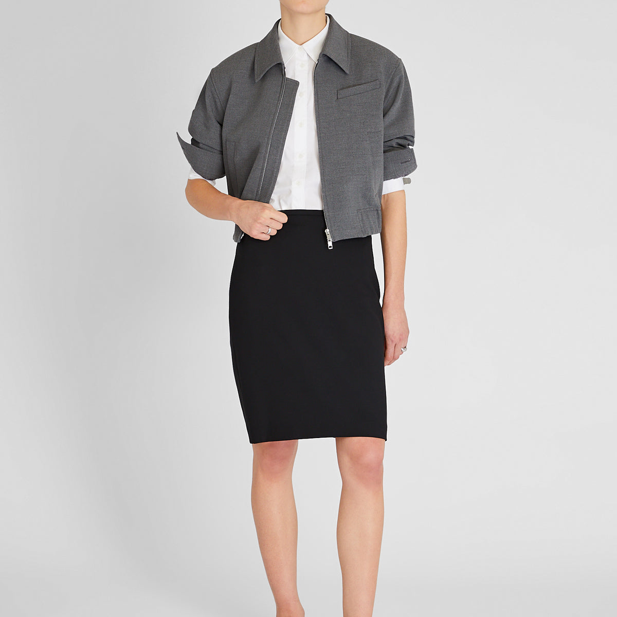 Women's Black Borrem Pencil Skirt CLUB MONACO US