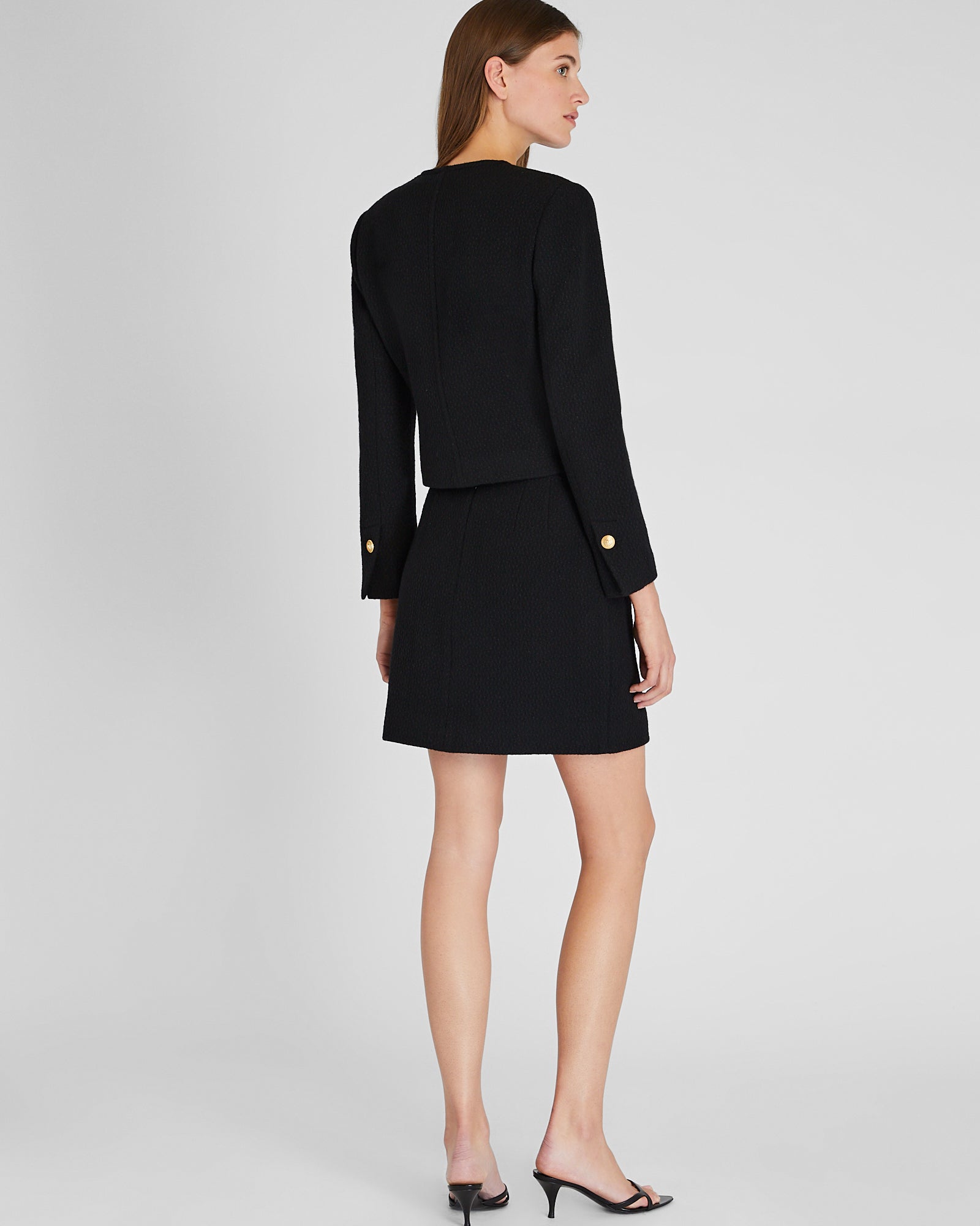 CLUB MONACO - Mini-jupe en tweed - Noir