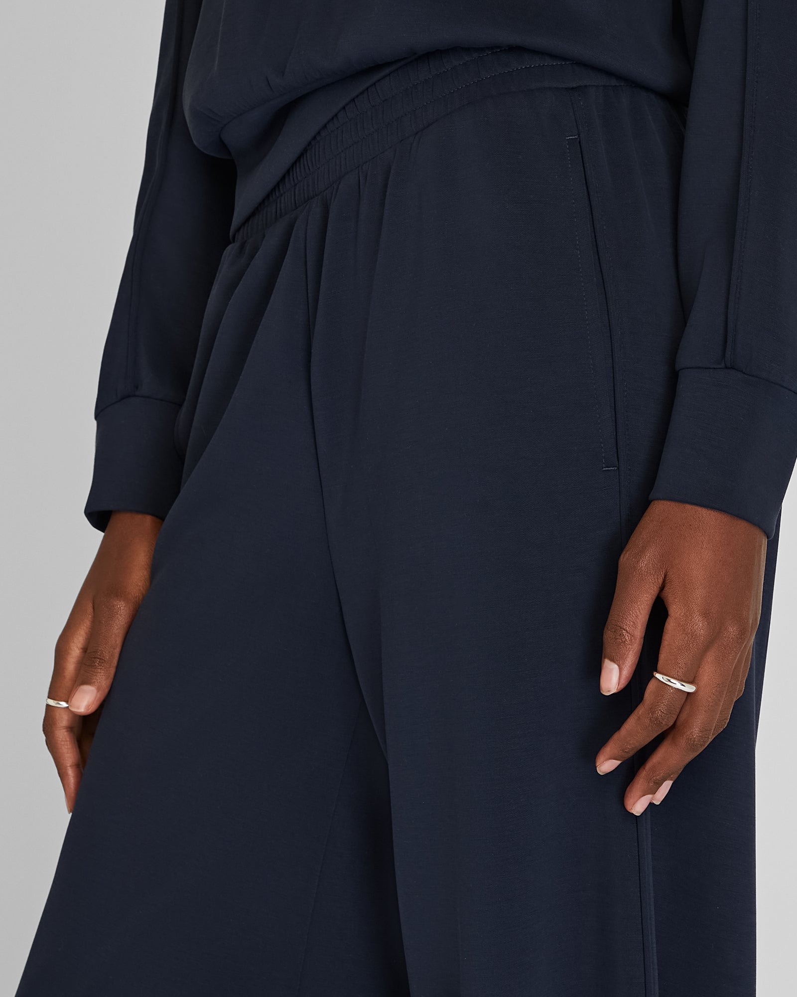 CLUB MONACO - Pantalon de plongée à jambes larges lavé au sable - Marine crépusculaire