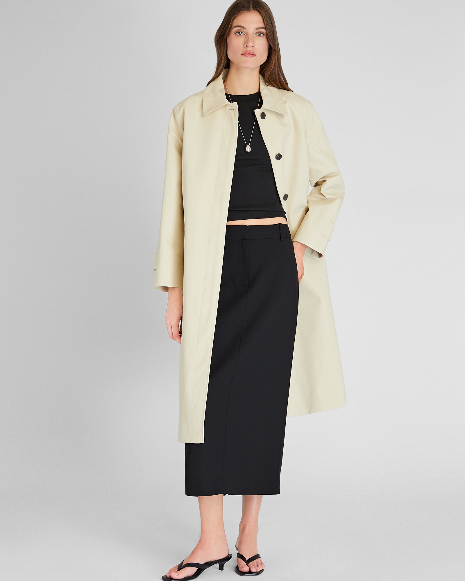 CLUB MONACO - Débardeur en coton côtelé - Noir