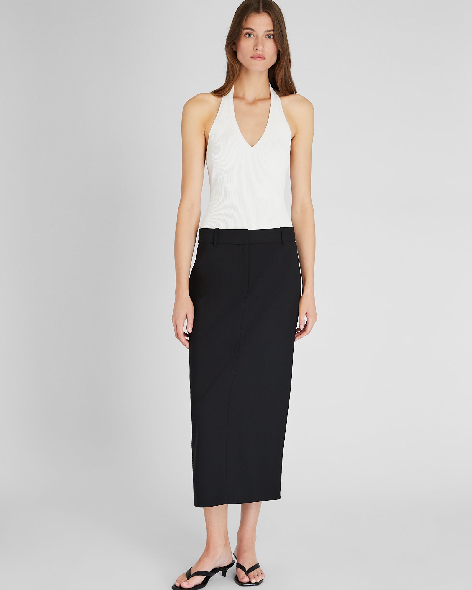 CLUB MONACO - Halter Sweater Tank - White