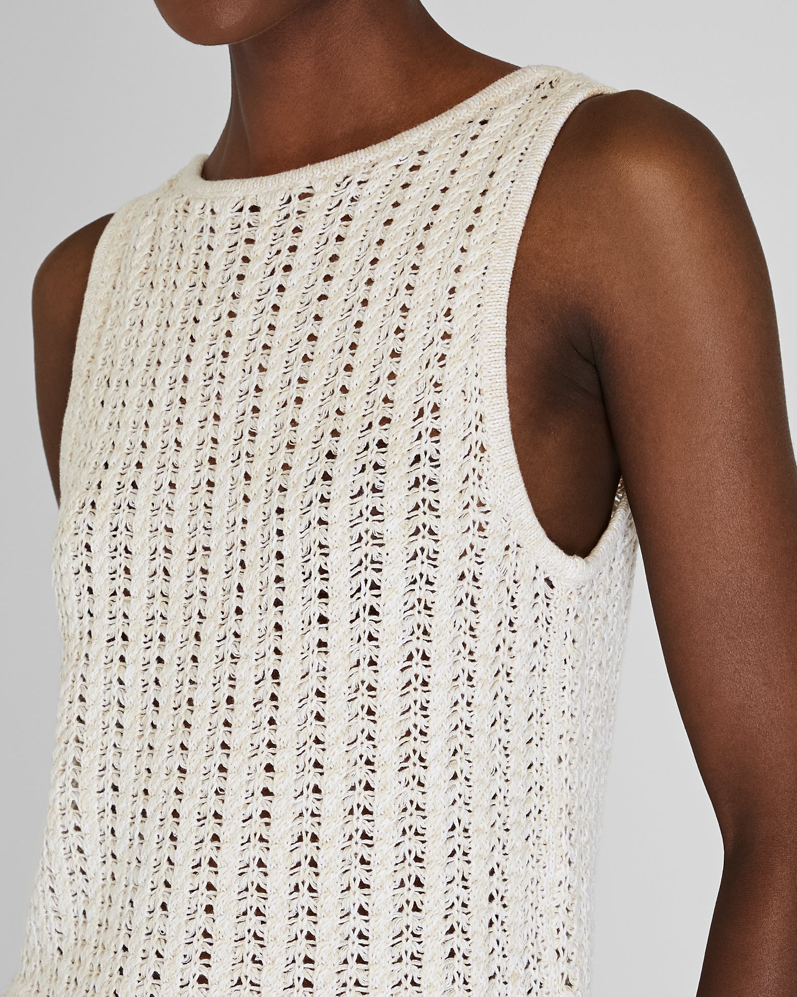 CLUB MONACO - Linen Blend Sweater Tank - Sésame