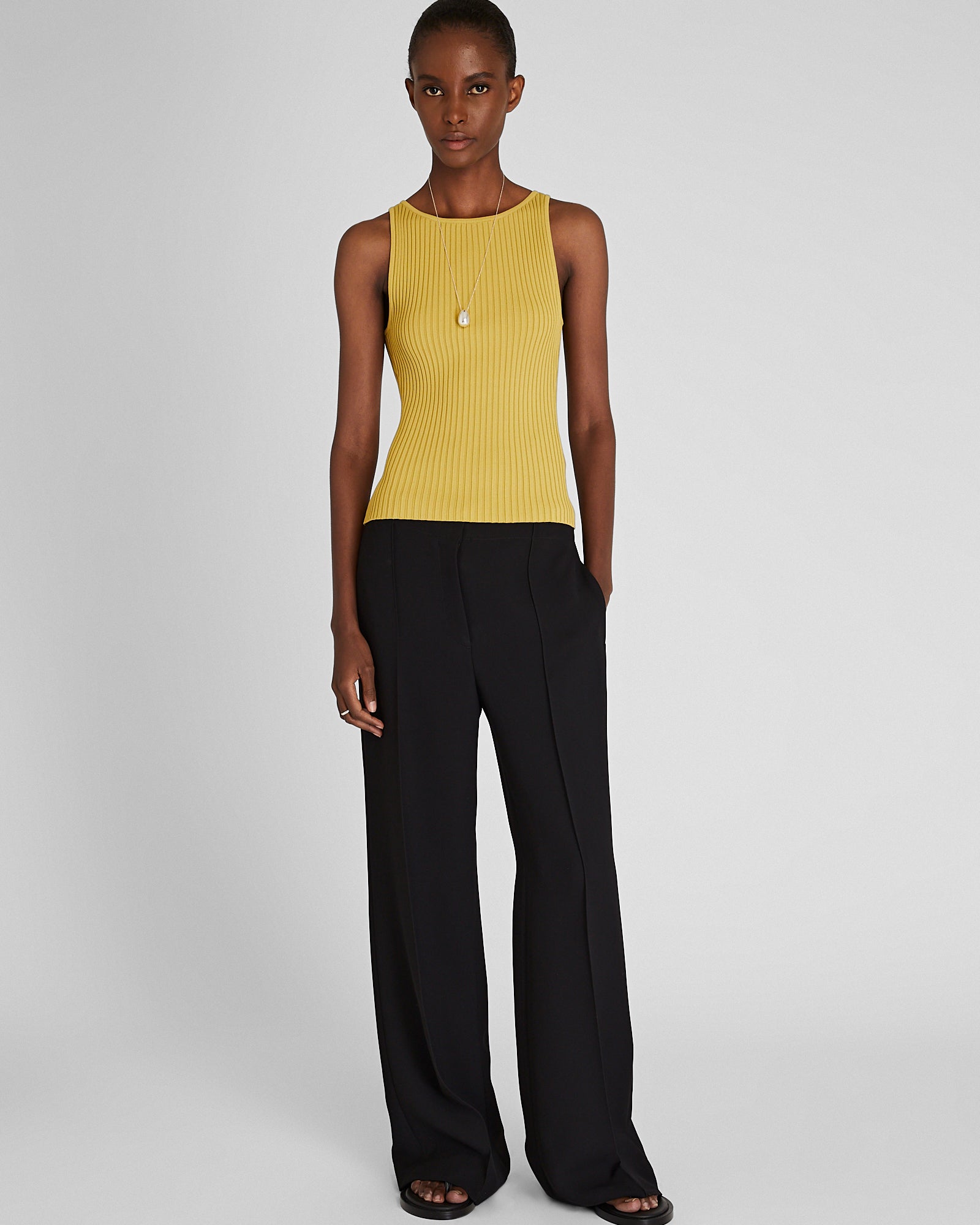CLUB MONACO - Textured Sweater Tank - Chartreuse