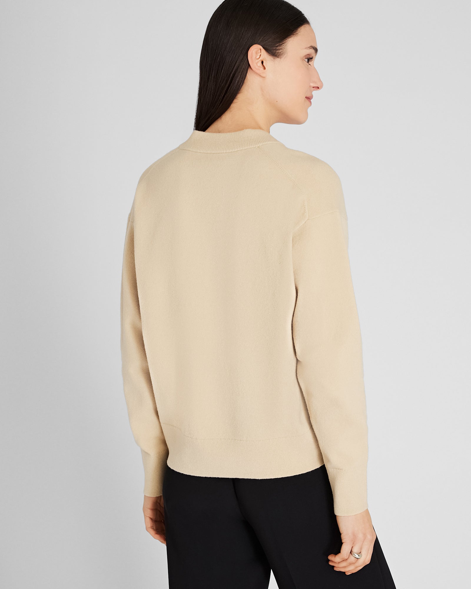 CLUB MONACO - Merino Blend V-Neck Sweater - Sesame