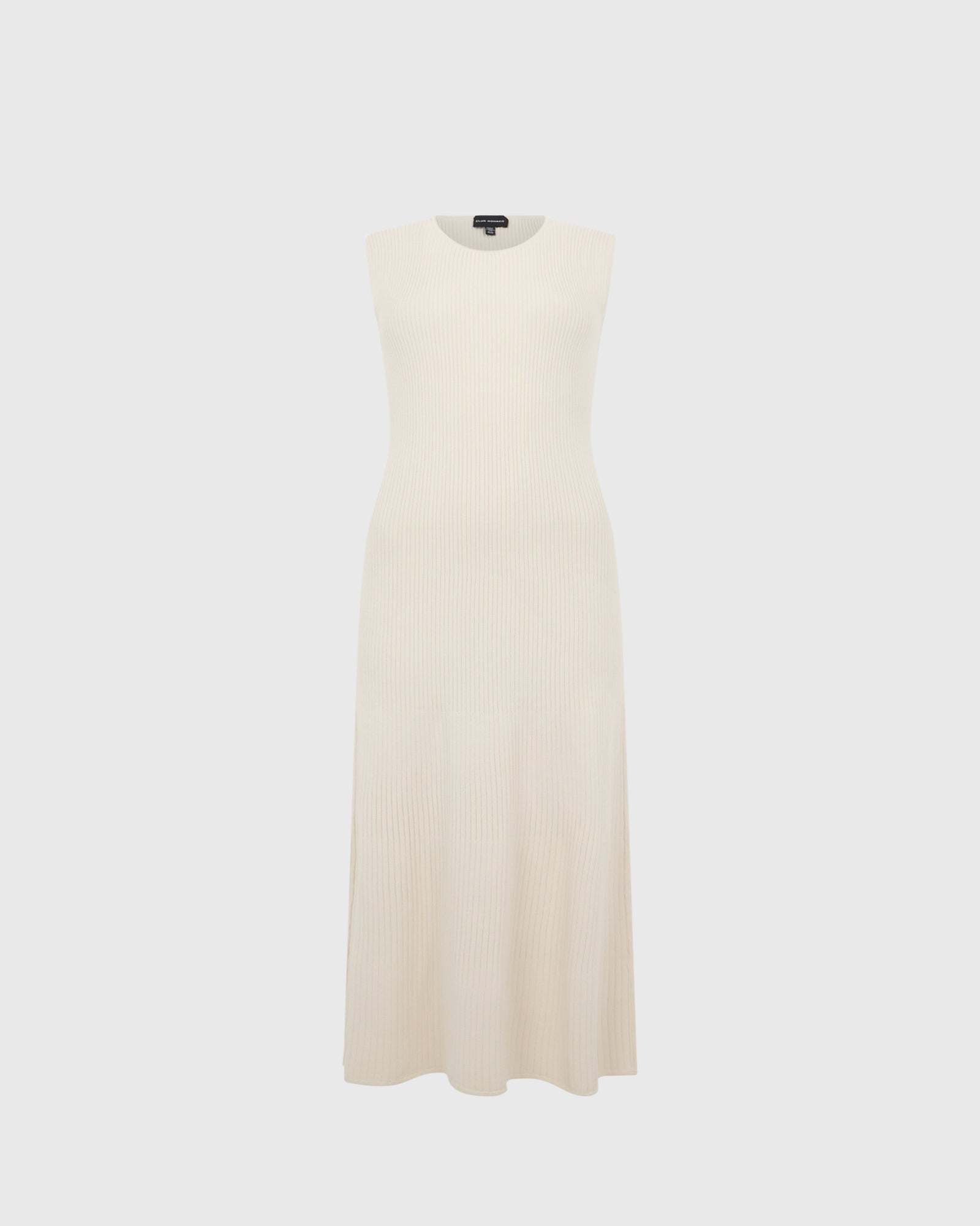 Club Monaco Corp, CA - Ribbed Crewneck Midi Dress - Off White