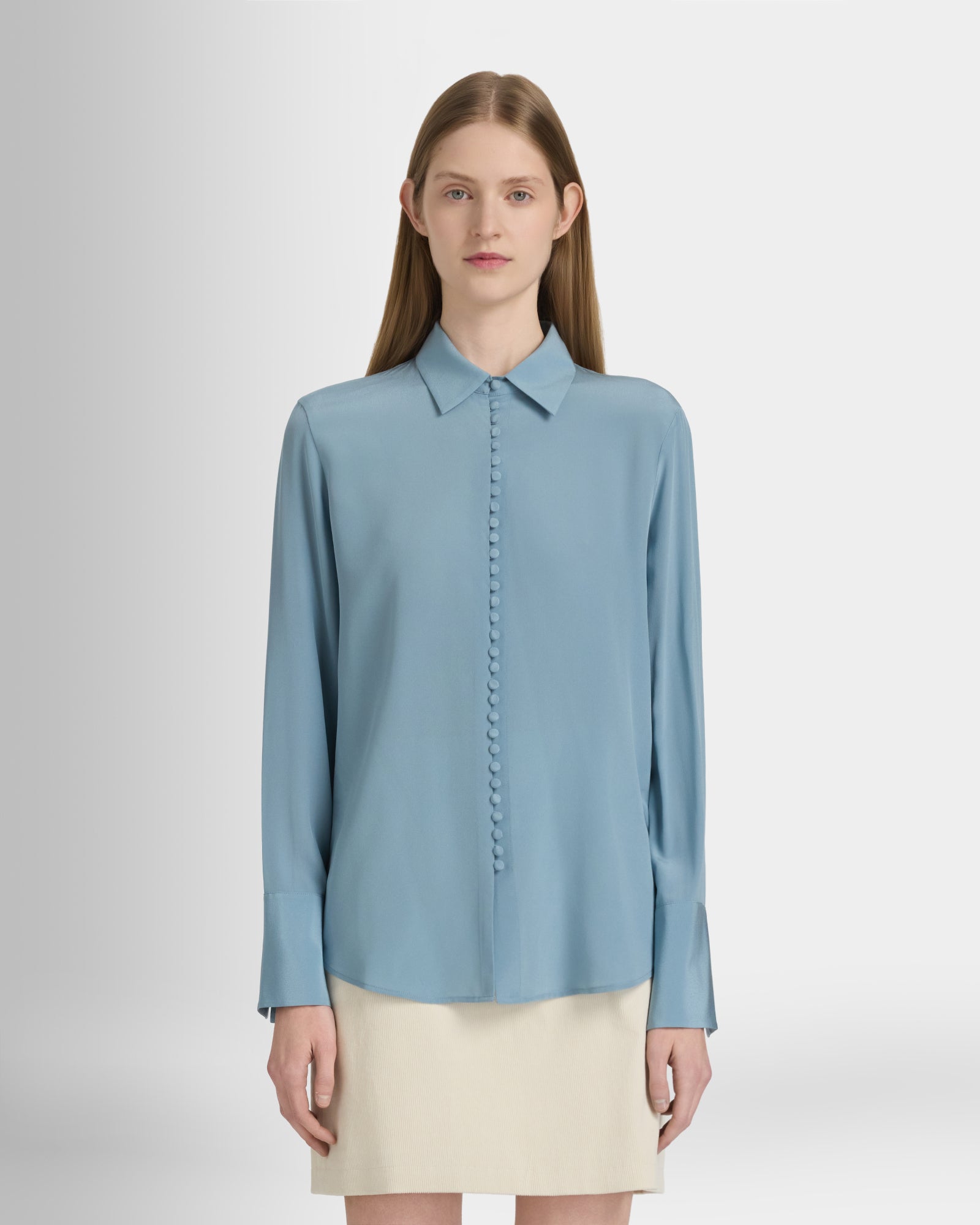 Club Monaco Corp, CA - Helek Silk Shirt - Carbon
