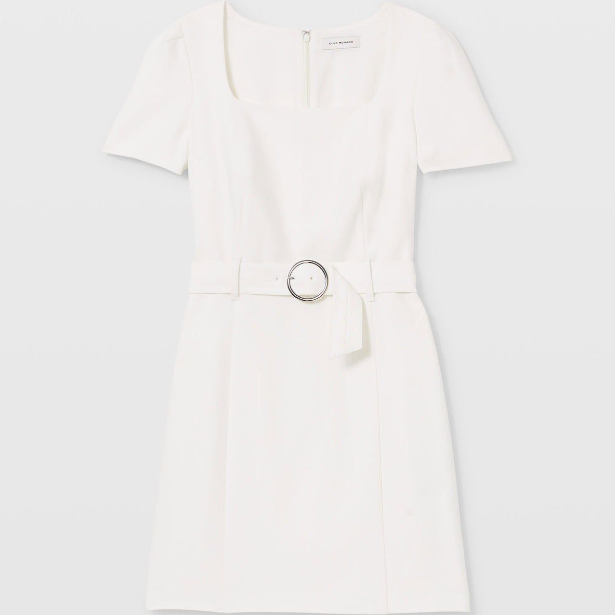 Women's White Belted Mini Dress CLUB MONACO US