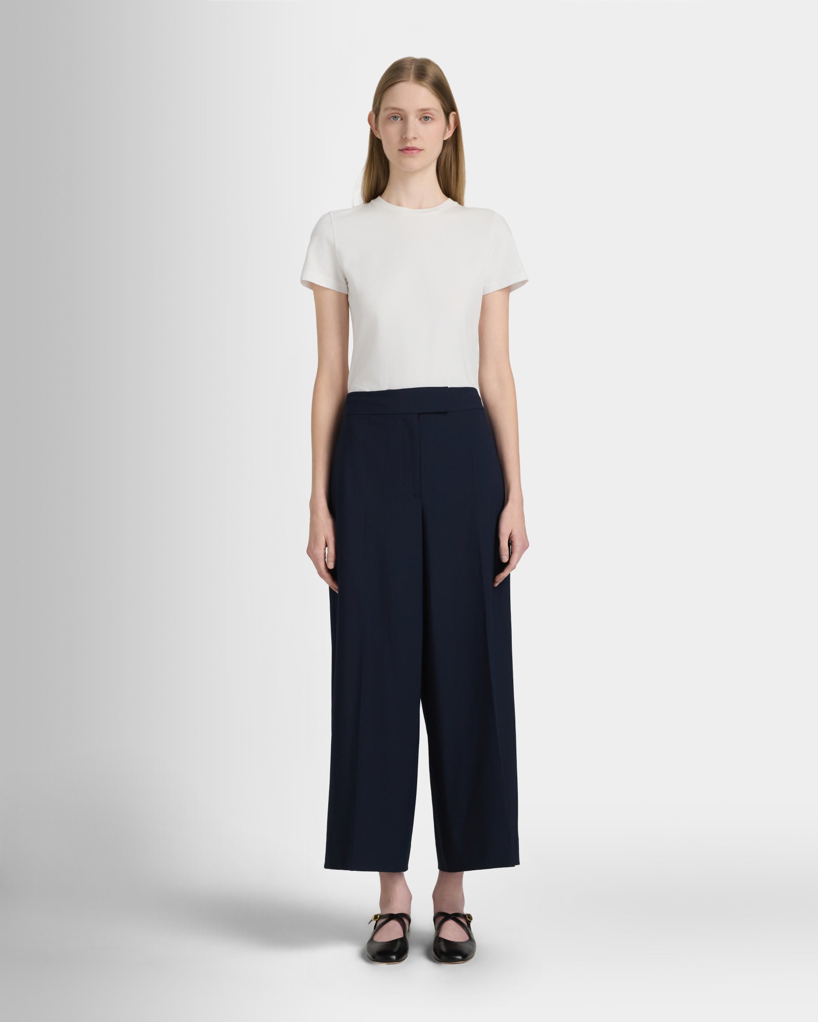 Club Monaco Corp, CA - Wide Leg Borrem Pant - Navy