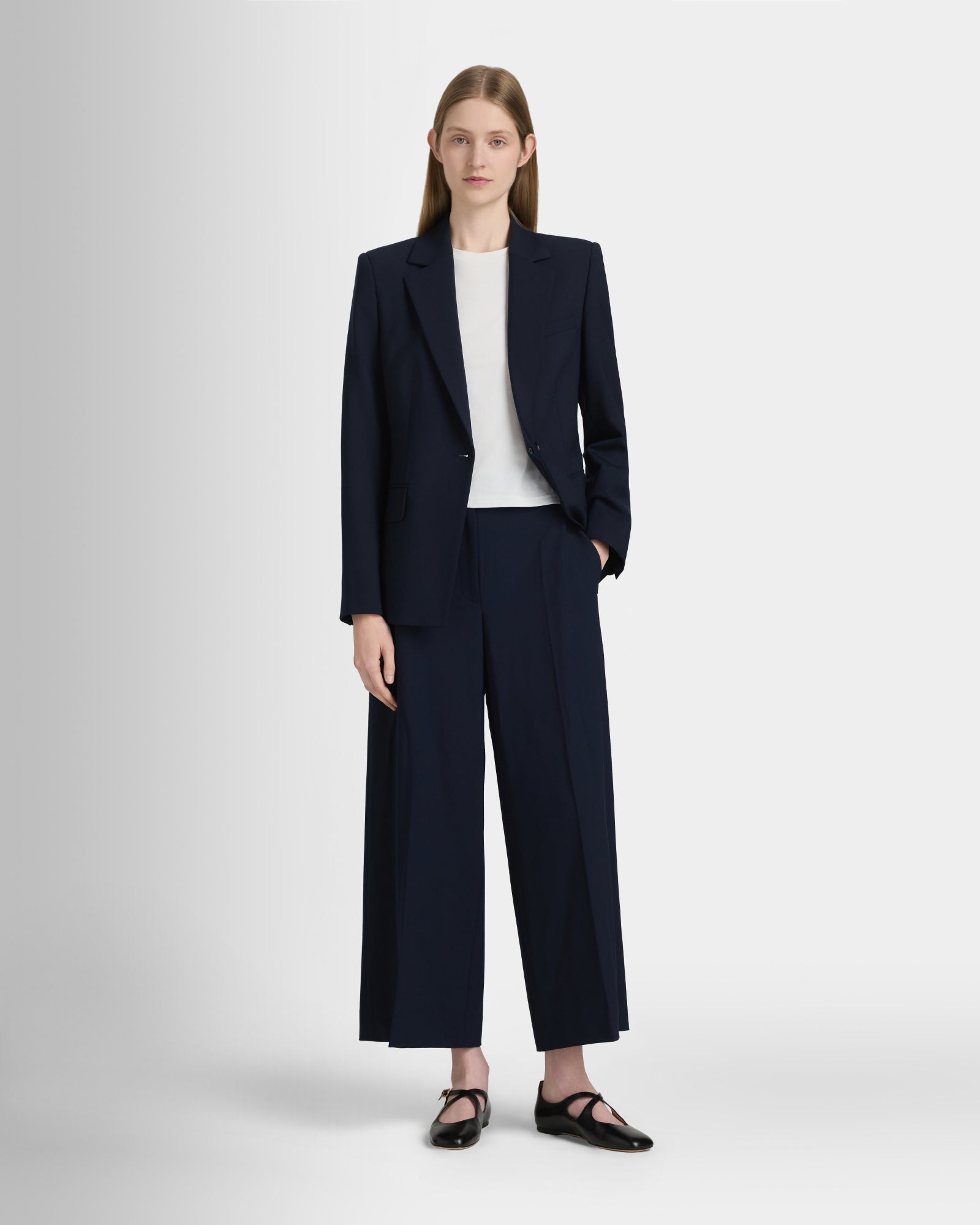 Club Monaco Corp, CA - Wide Leg Borrem Pant - Navy
