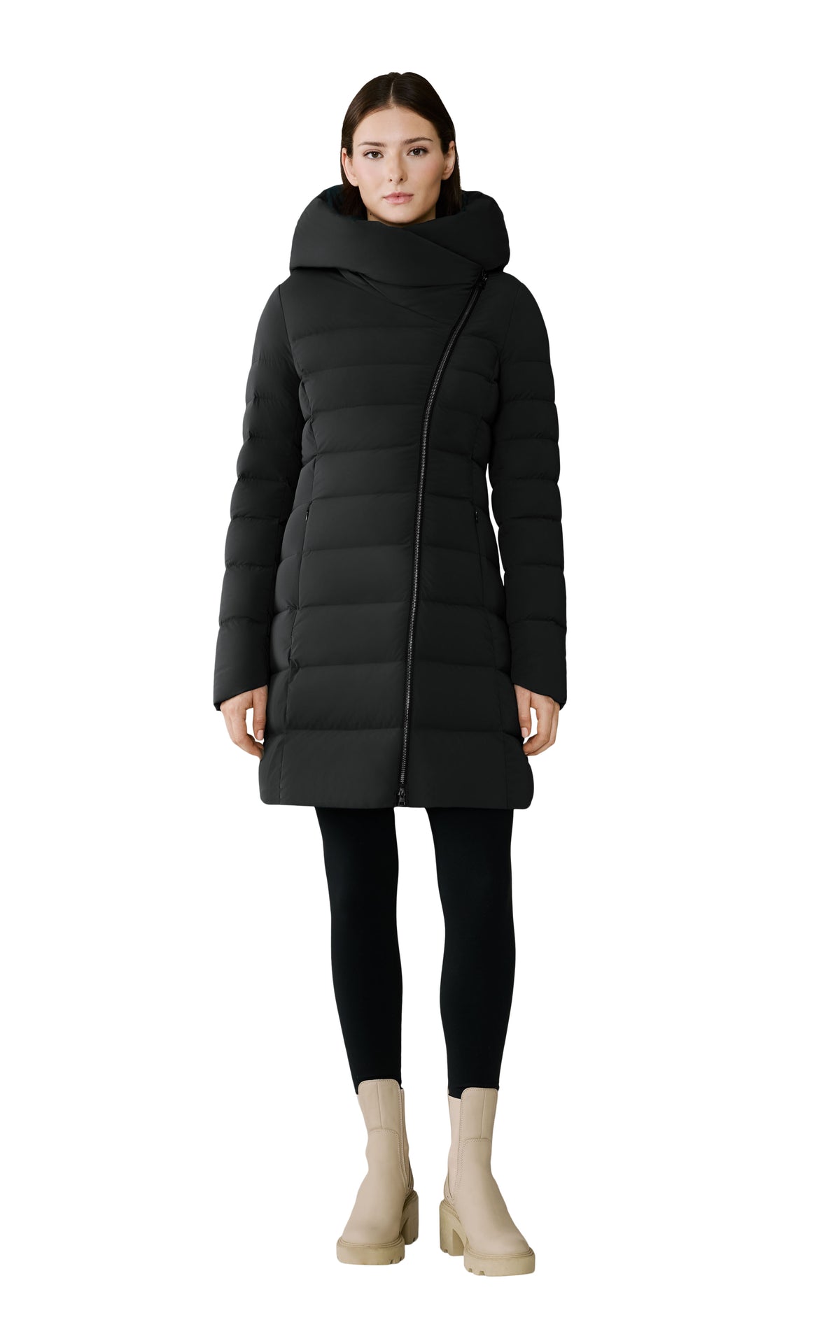 Club Monaco - SOIA & KYO Judy-M Stretch Down Jacket in Black - Black