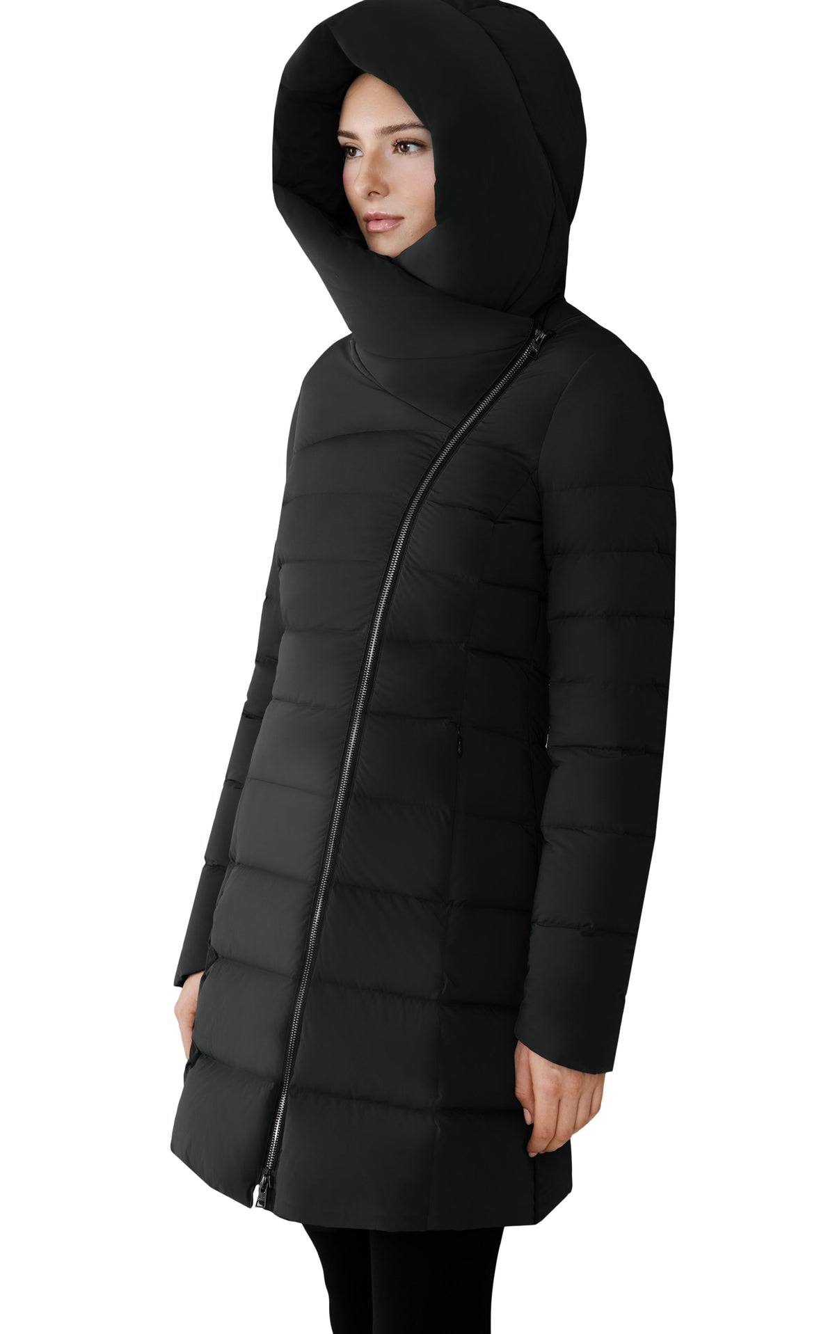 Club Monaco - SOIA & KYO Judy-M Stretch Down Jacket in Black - Black