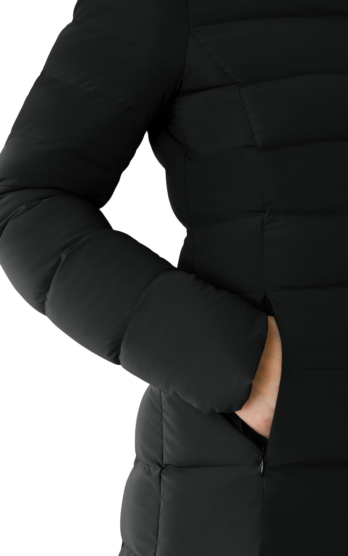 Club Monaco - SOIA & KYO Judy-M Stretch Down Jacket in Black - Black