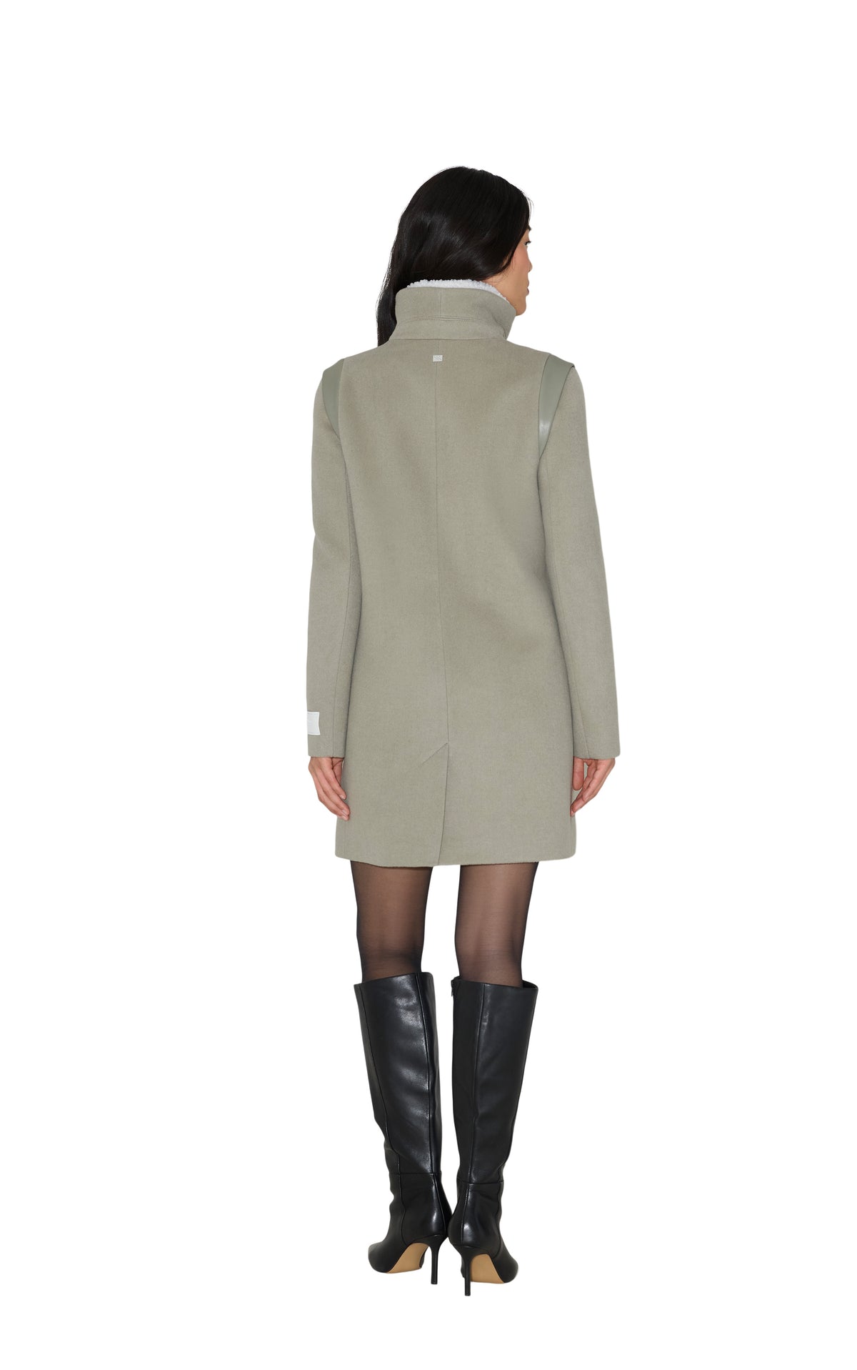 Club Monaco - SOIA & KYO Kiana-Y Wool Moto Coat in Sage - Sage