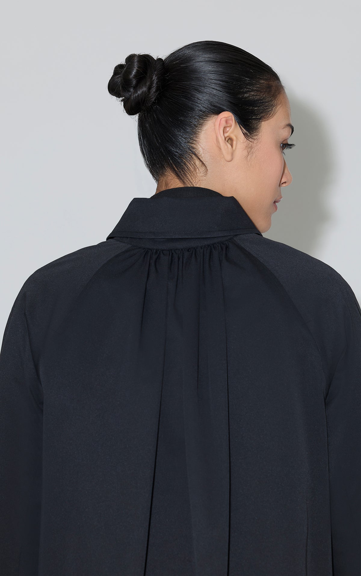 Club Monaco - SOIA & KYO Ulla Car Coat in Water Repellent Twill in Black - Black