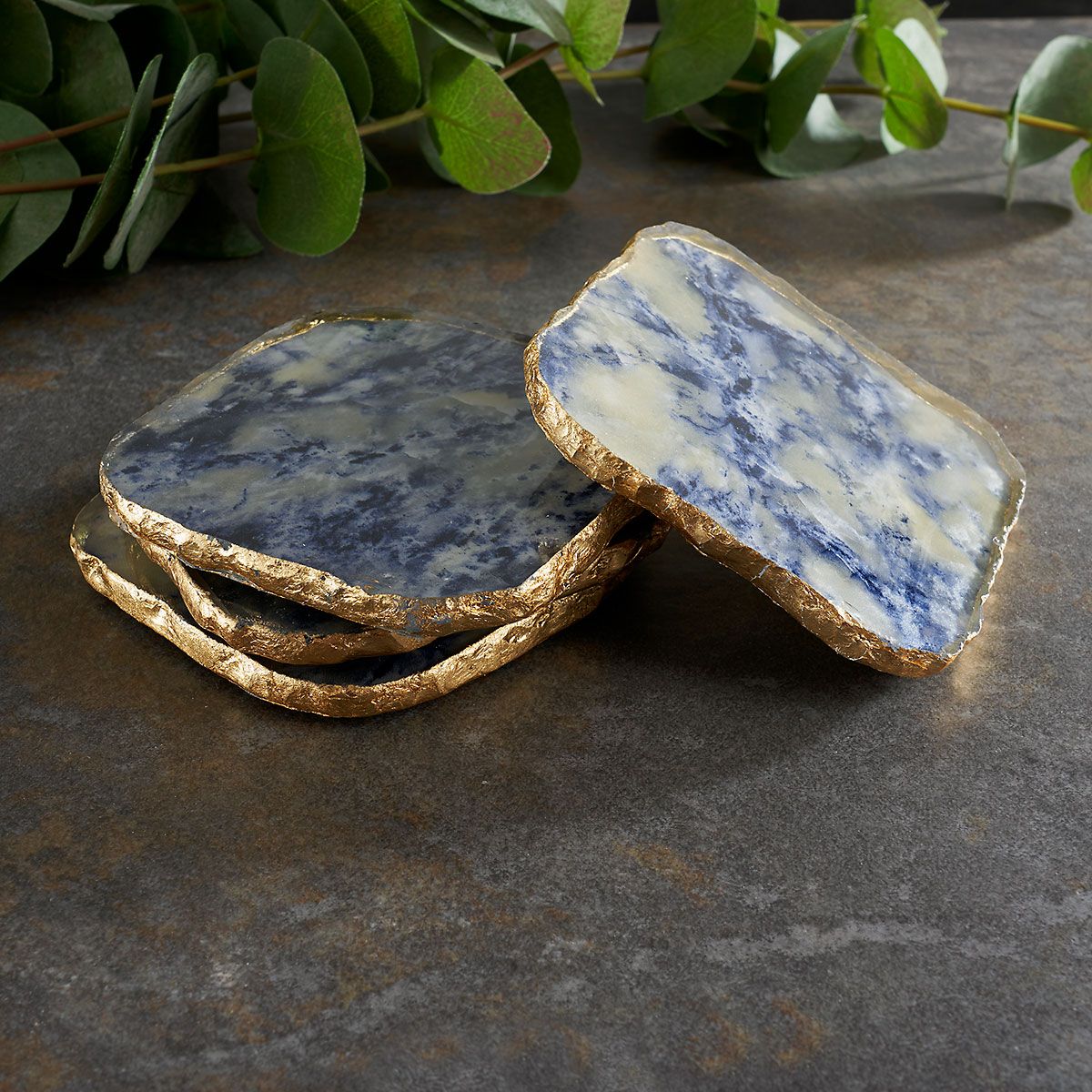 CLUB MONACO - Agate Marble Glass Coaster - 