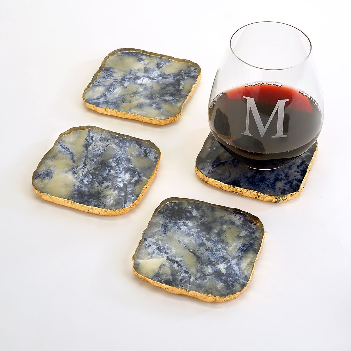 CLUB MONACO - Agate Marble Glass Coaster - 