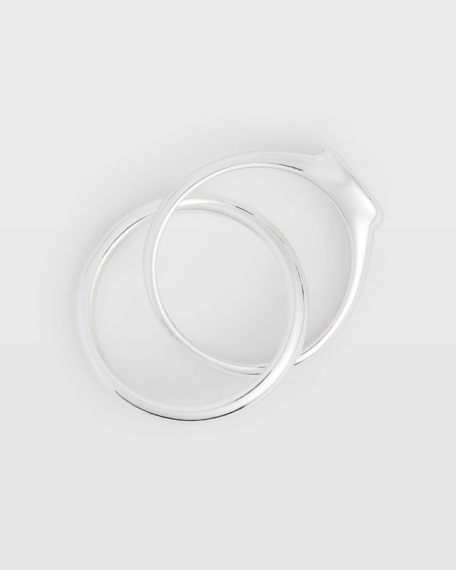 CLUB MONACO - Twisted Signet Ring - Silver