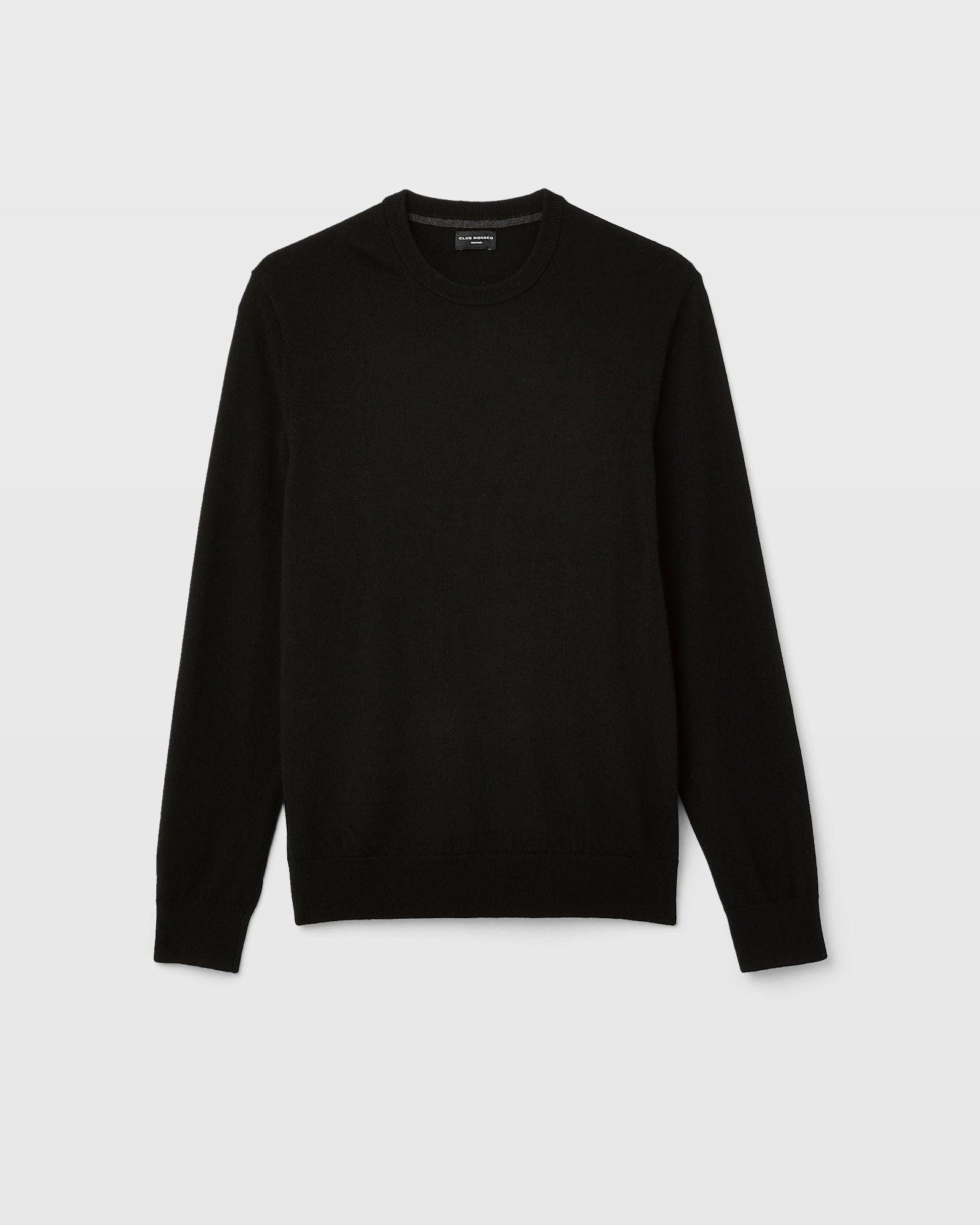 CLUB MONACO - Merino Crewneck - Black