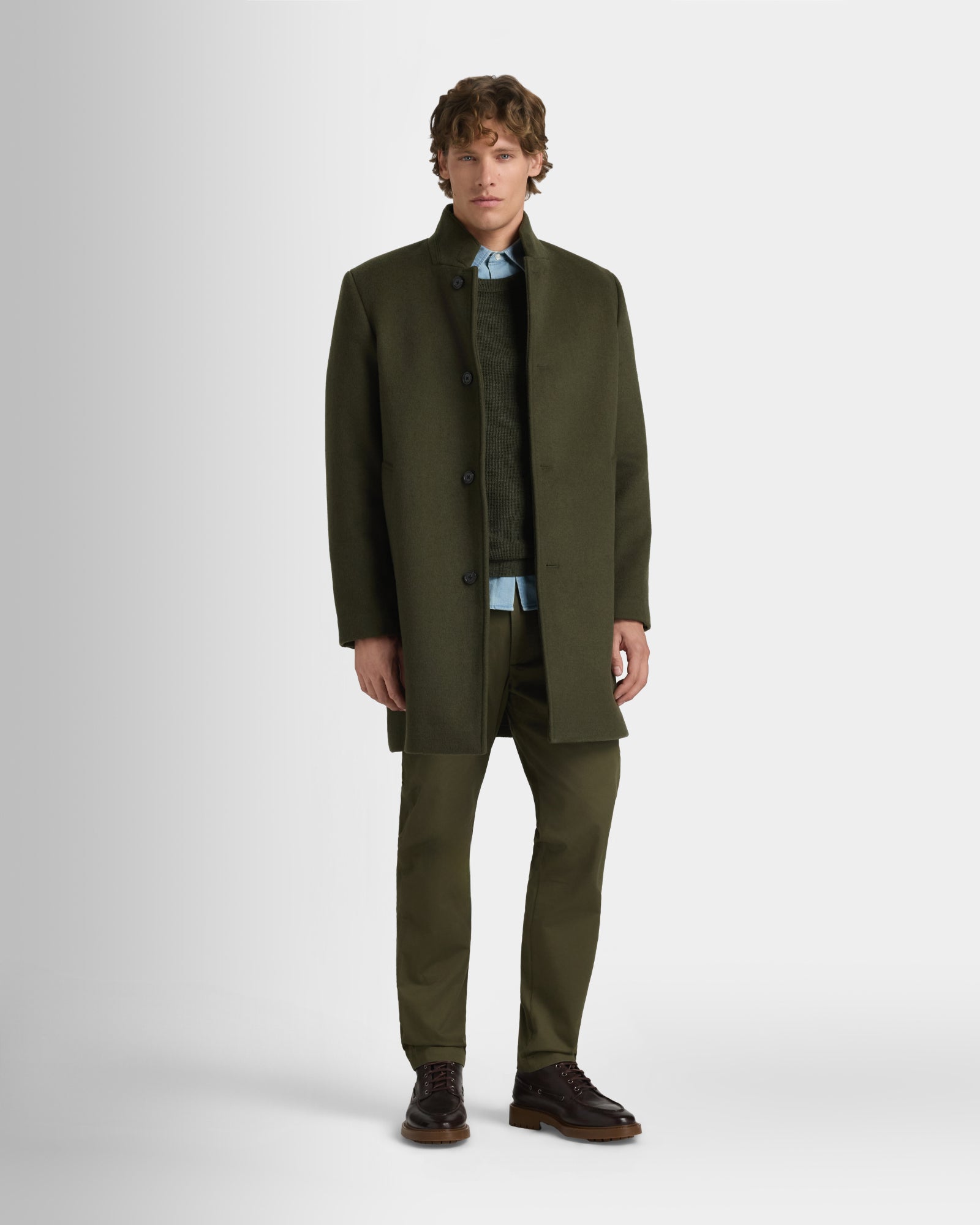 Club Monaco Corp, CA - Refined Texture Crew - Olive