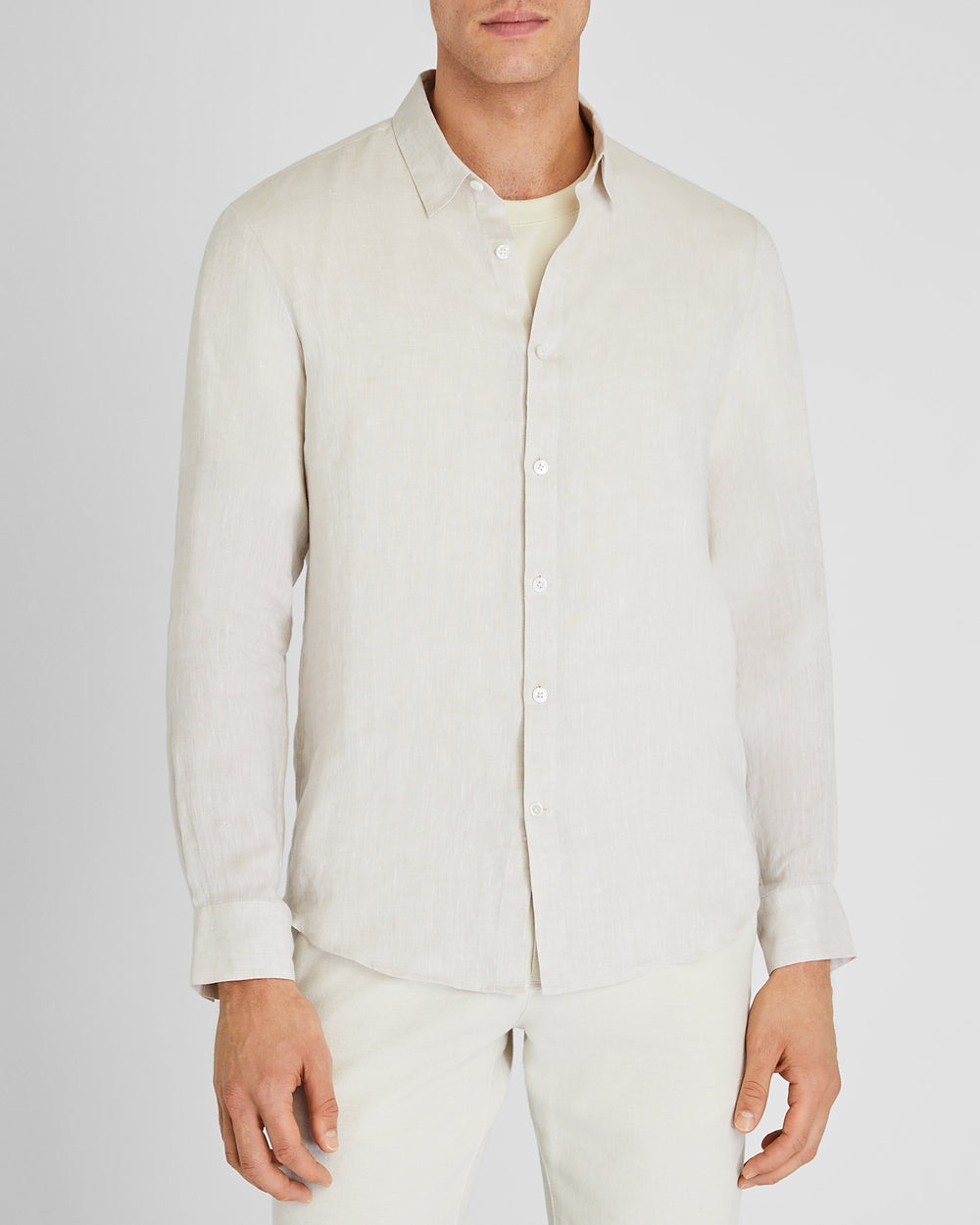 Vintage Italian linen button down shirt organic ^^^ … Mens M ,,,